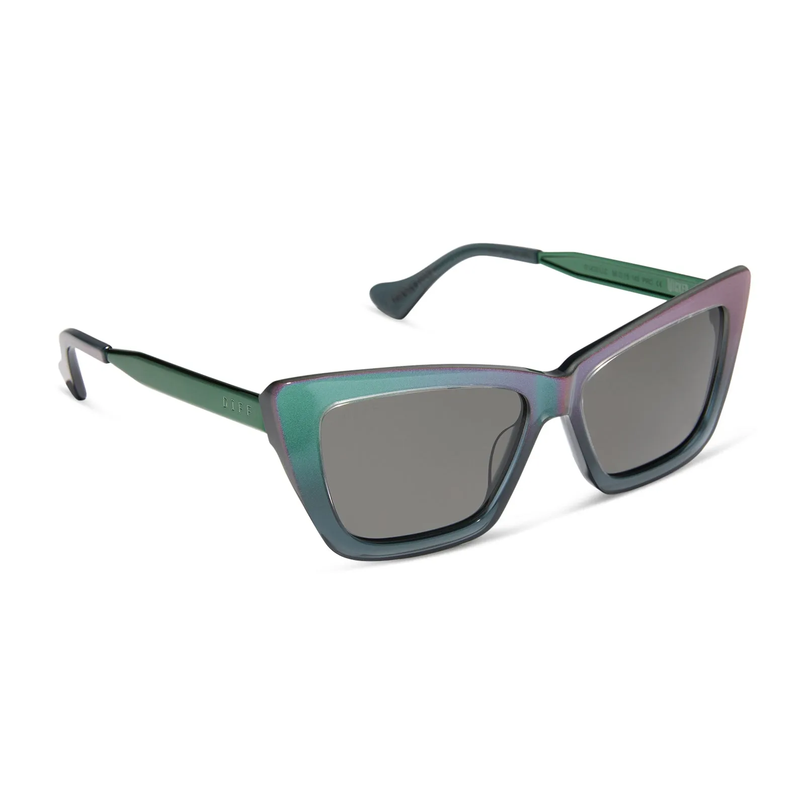 ELPHABA EMERALD - ENCHANTING EMERALD TO BLACK + SHADOWY GREY SUNGLASSES sold by Diff Eyewear product image thumbnail 2