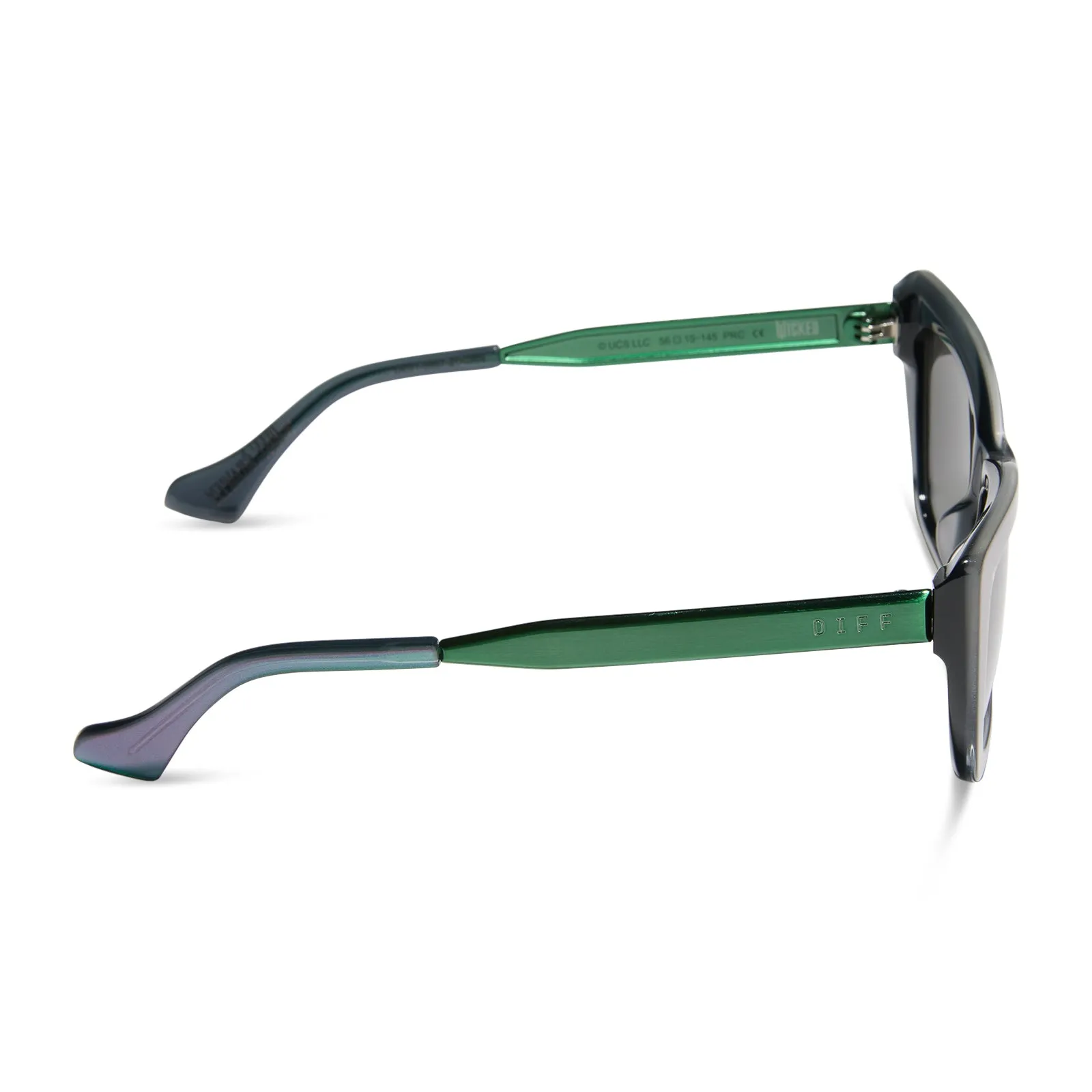 ELPHABA EMERALD - ENCHANTING EMERALD TO BLACK + SHADOWY GREY SUNGLASSES sold by Diff Eyewear product image thumbnail 3