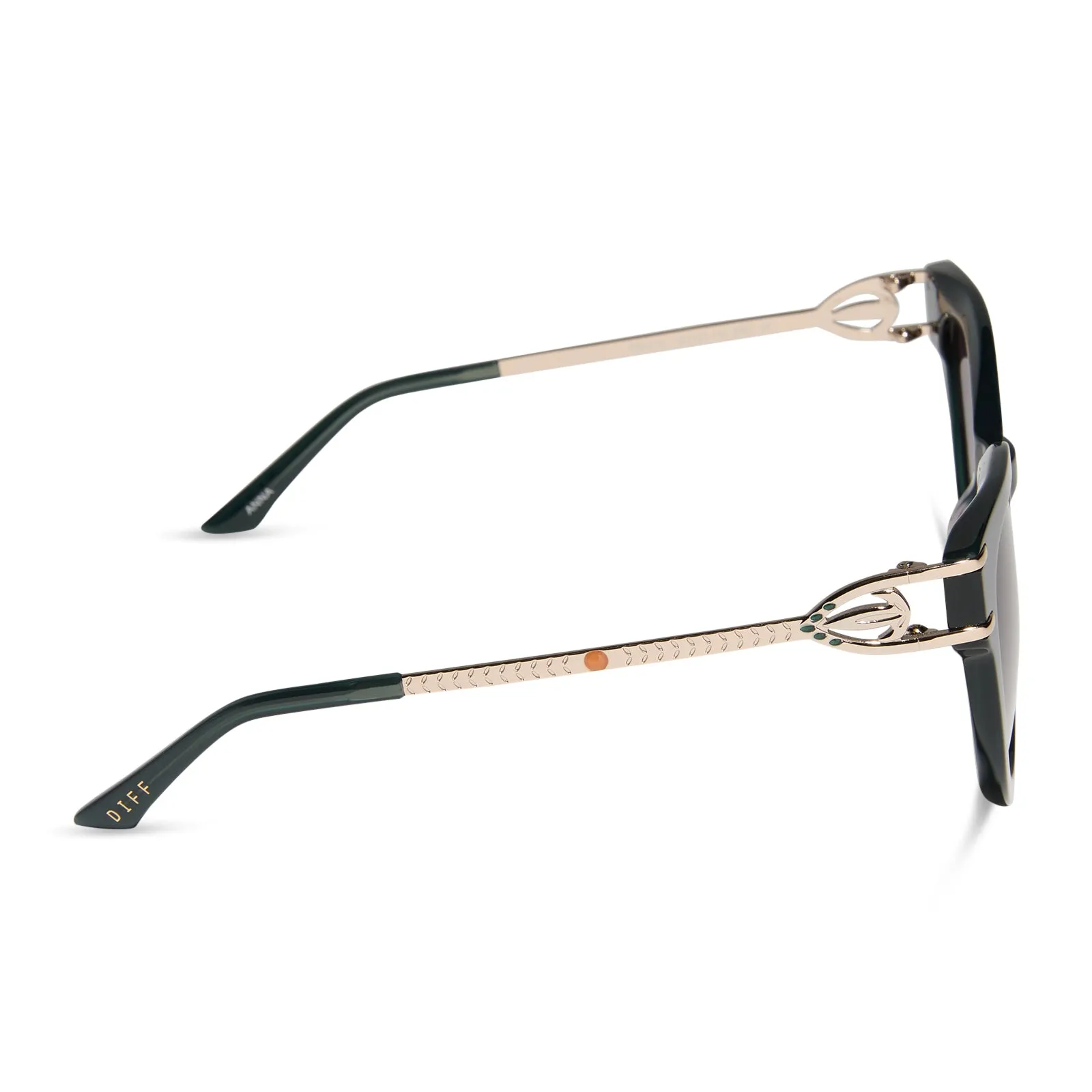 ANNA - RICH EMERALD + ROYAL PURPLE GRADIENT SUNGLASSES sold by Diff Eyewear product image thumbnail 3