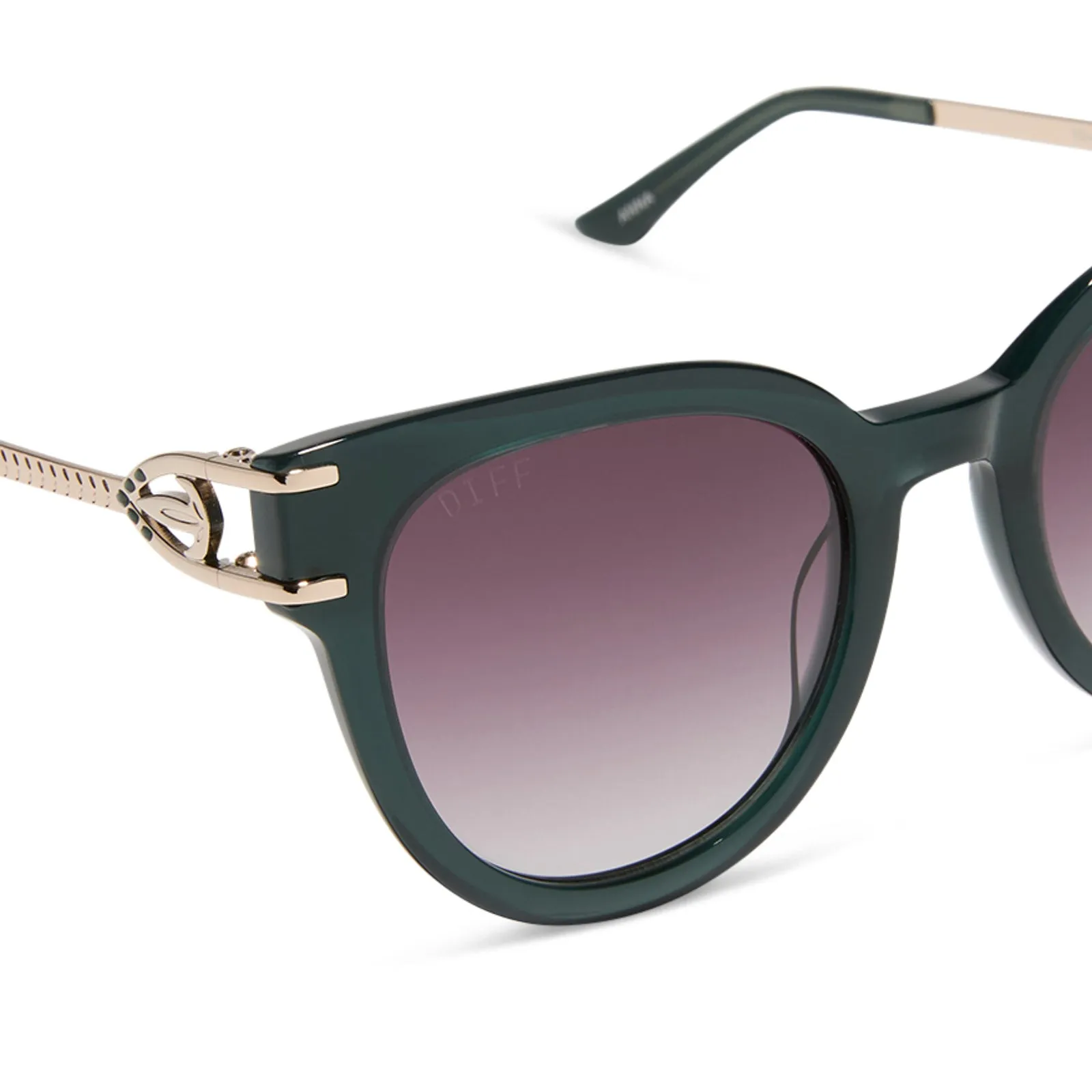 ANNA - RICH EMERALD + ROYAL PURPLE GRADIENT SUNGLASSES sold by Diff Eyewear product image thumbnail 4