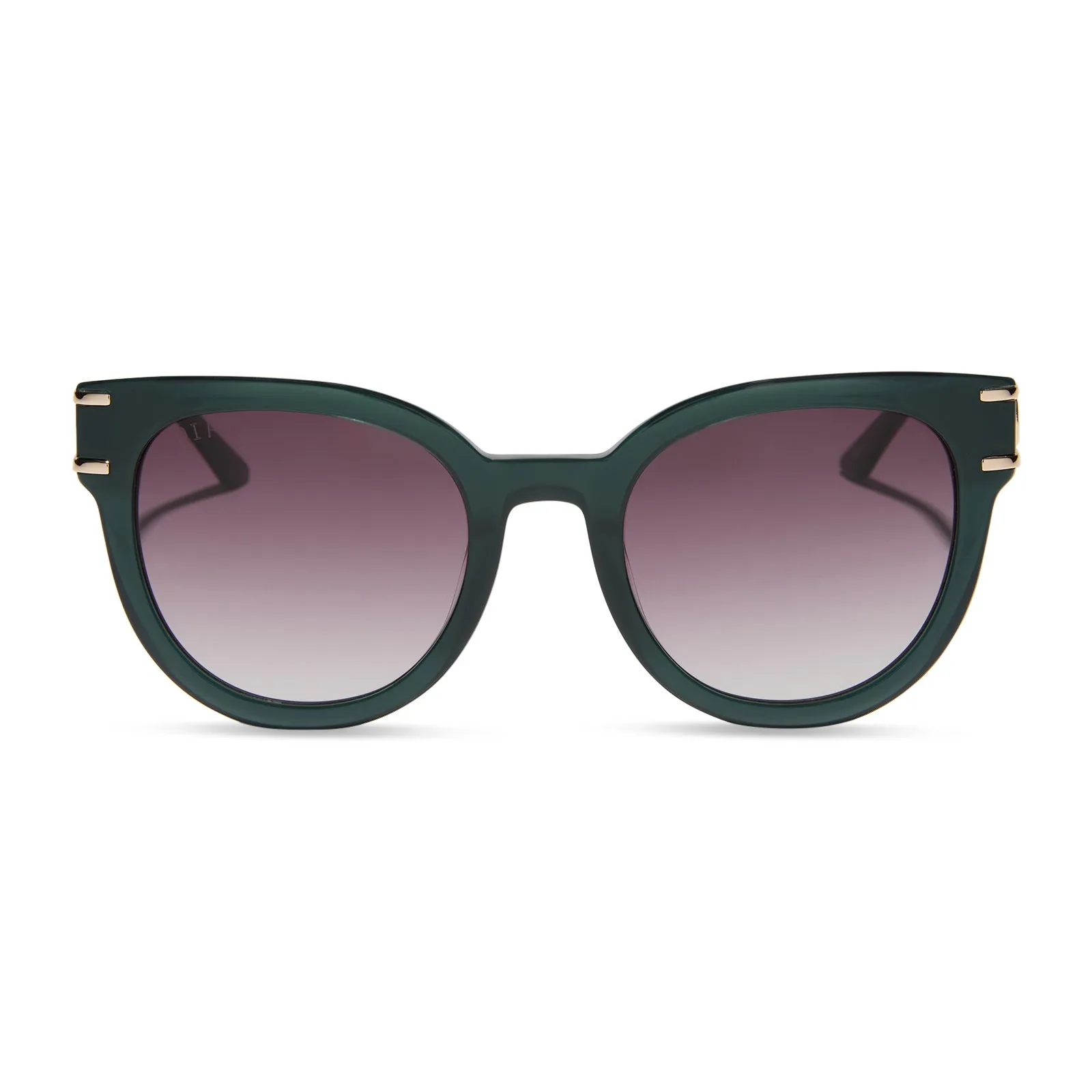 ANNA - RICH EMERALD + ROYAL PURPLE GRADIENT SUNGLASSES sold by Diff Eyewear