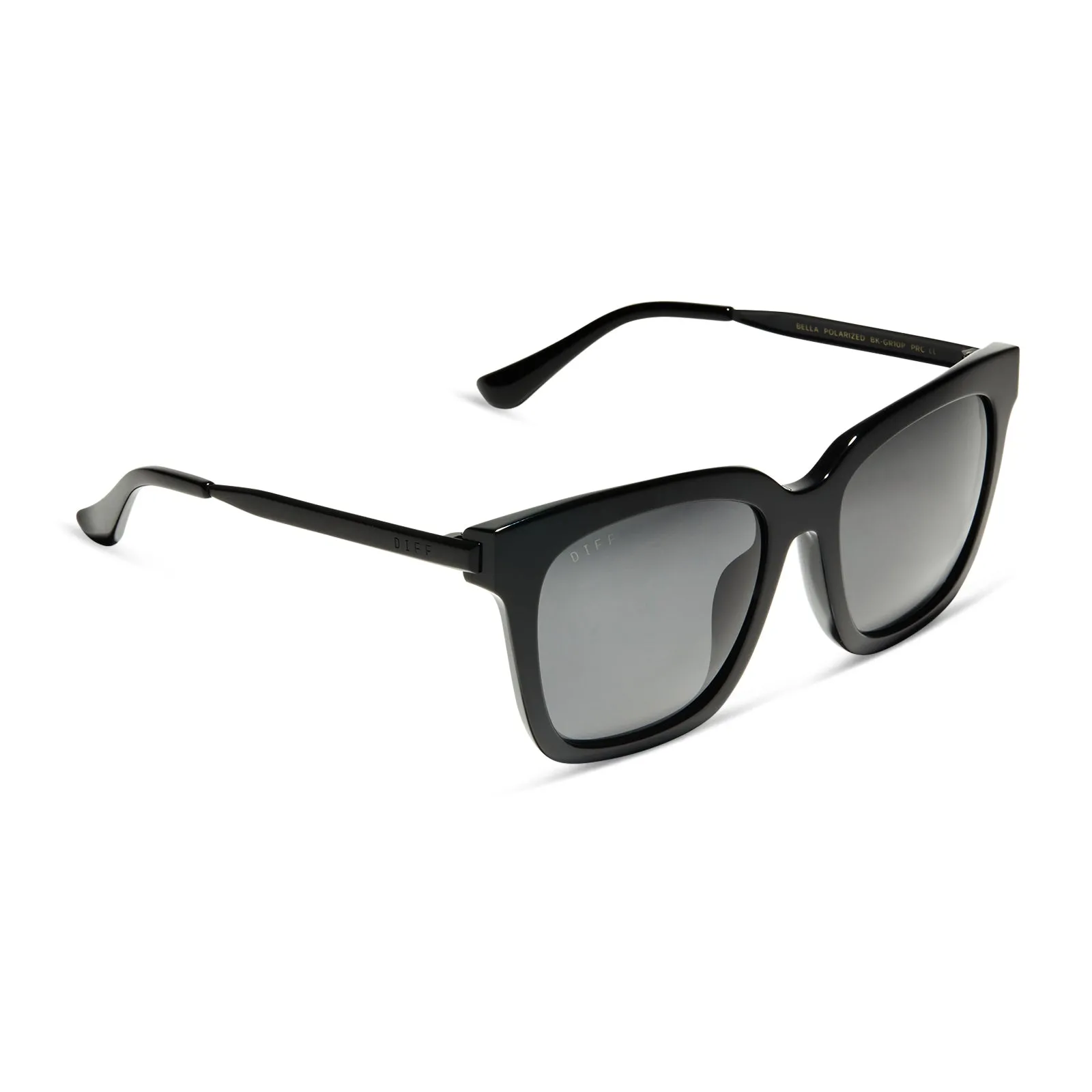 BELLA - BLACK + GREY + POLARIZED SUNGLASSES sold by Diff Eyewear product image thumbnail 2