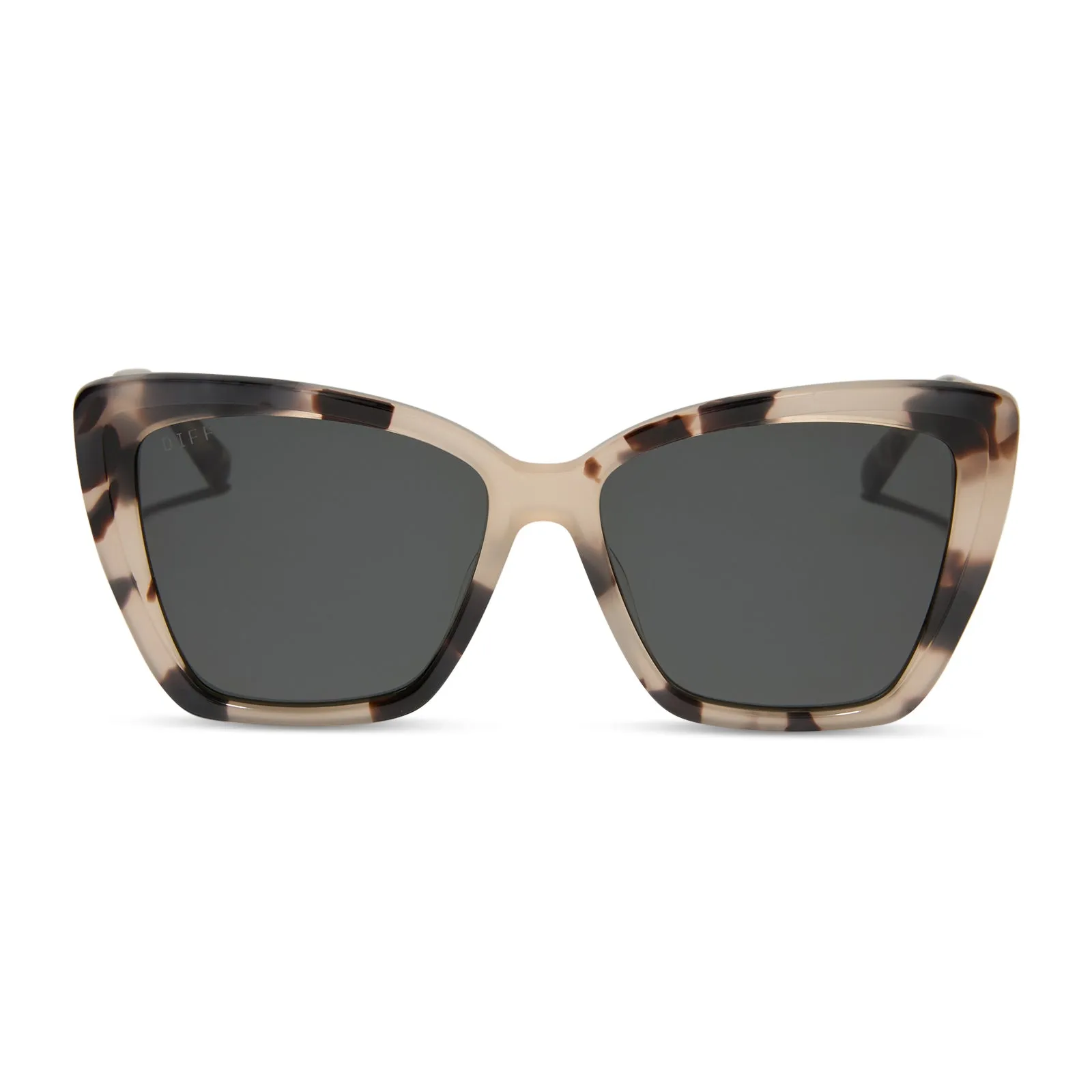 BECKY II - CREAM TORTOISE + GREY POLARIZED SUNGLASSES sold by Diff Eyewear