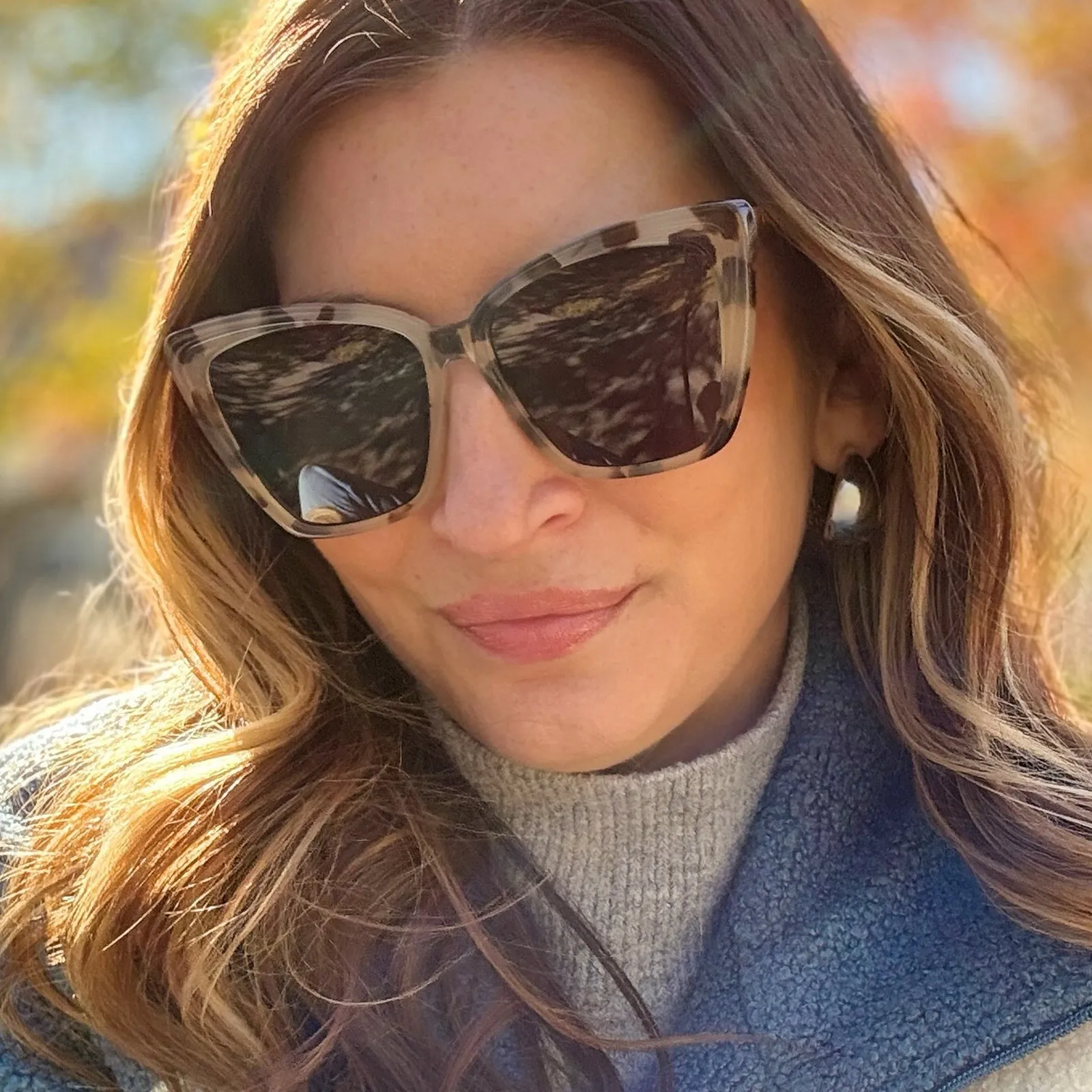 BECKY II - CREAM TORTOISE + GREY POLARIZED SUNGLASSES sold by Diff Eyewear product image thumbnail 5