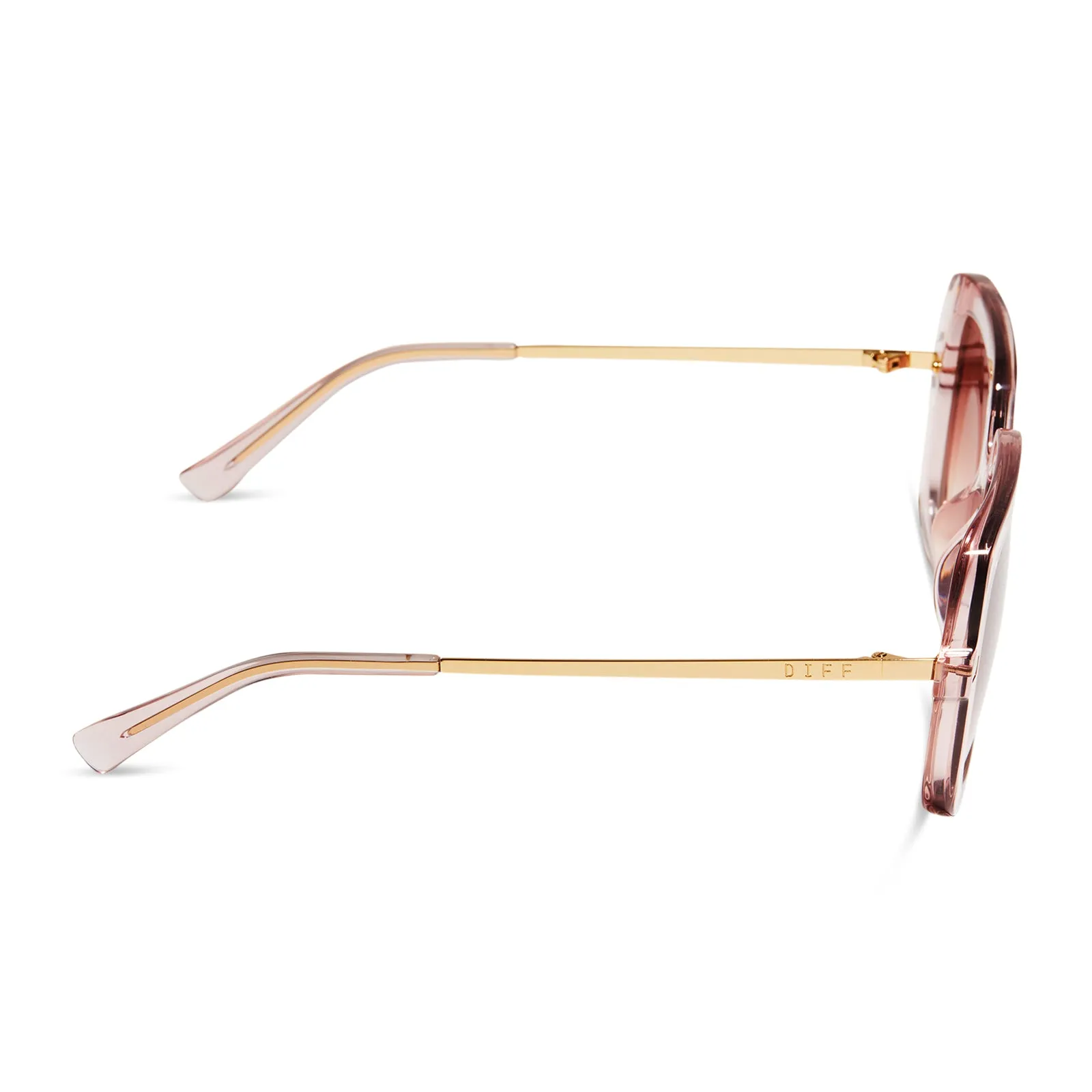 SANDRA - LIGHT PINK CRYSTAL + DUSK GRADIENT SUNGLASSES sold by Diff Eyewear product image thumbnail 3
