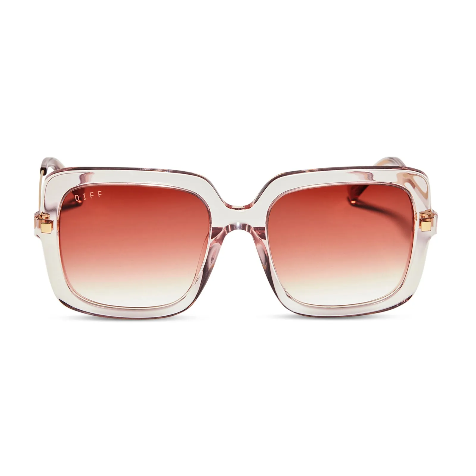 SANDRA - LIGHT PINK CRYSTAL + DUSK GRADIENT SUNGLASSES sold by Diff Eyewear