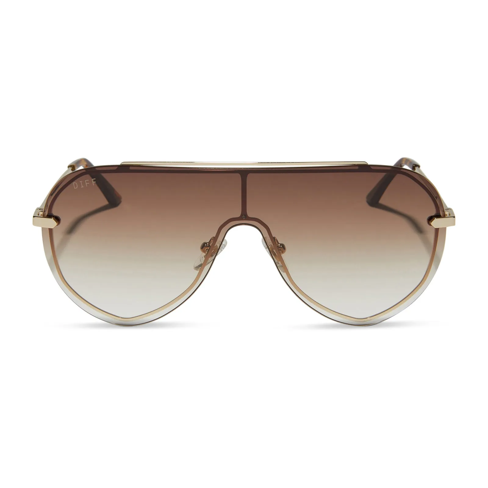 IMANI - GOLD + BROWN GRADIENT SUNGLASSES sold by Diff Eyewear