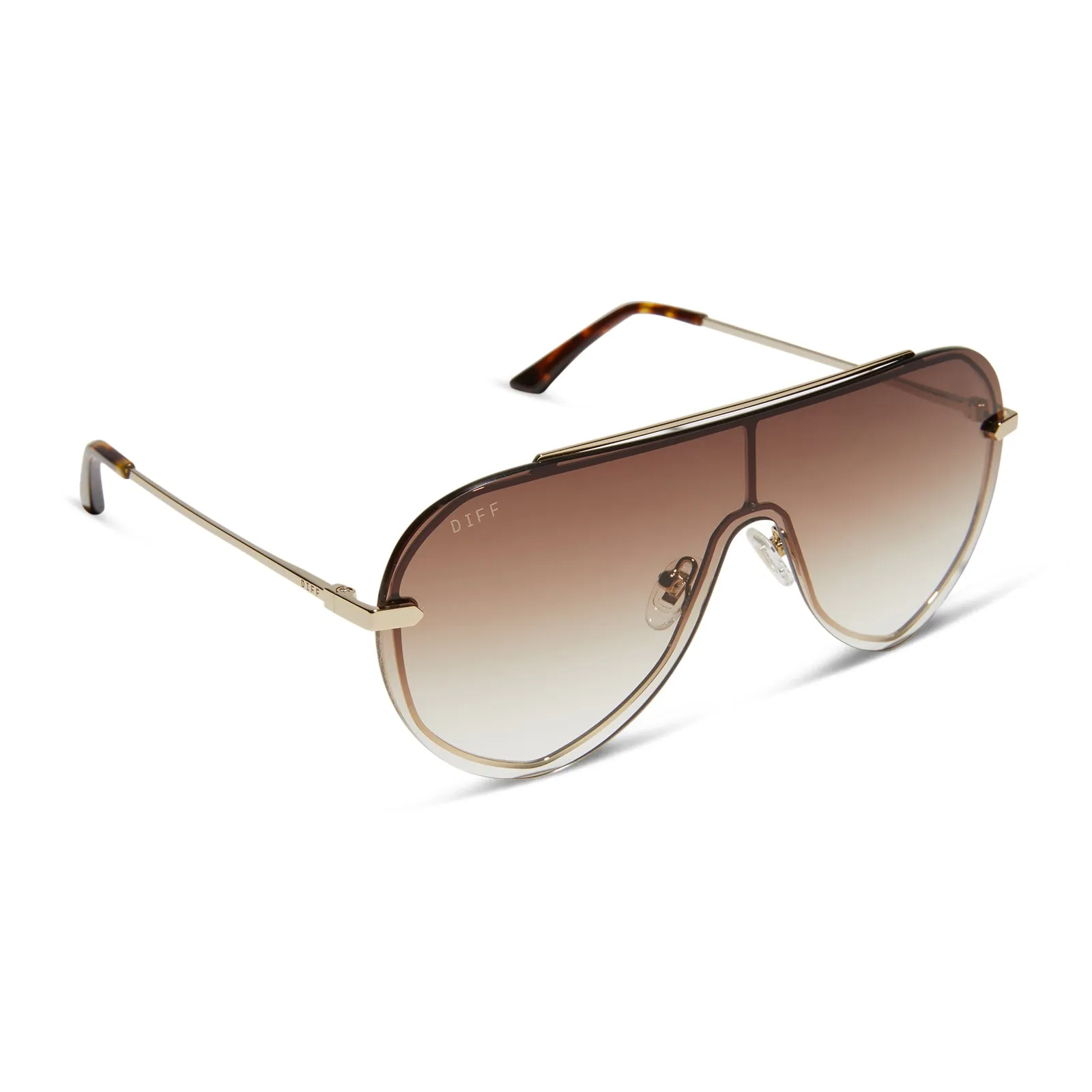 IMANI - GOLD + BROWN GRADIENT SUNGLASSES sold by Diff Eyewear product image thumbnail 2