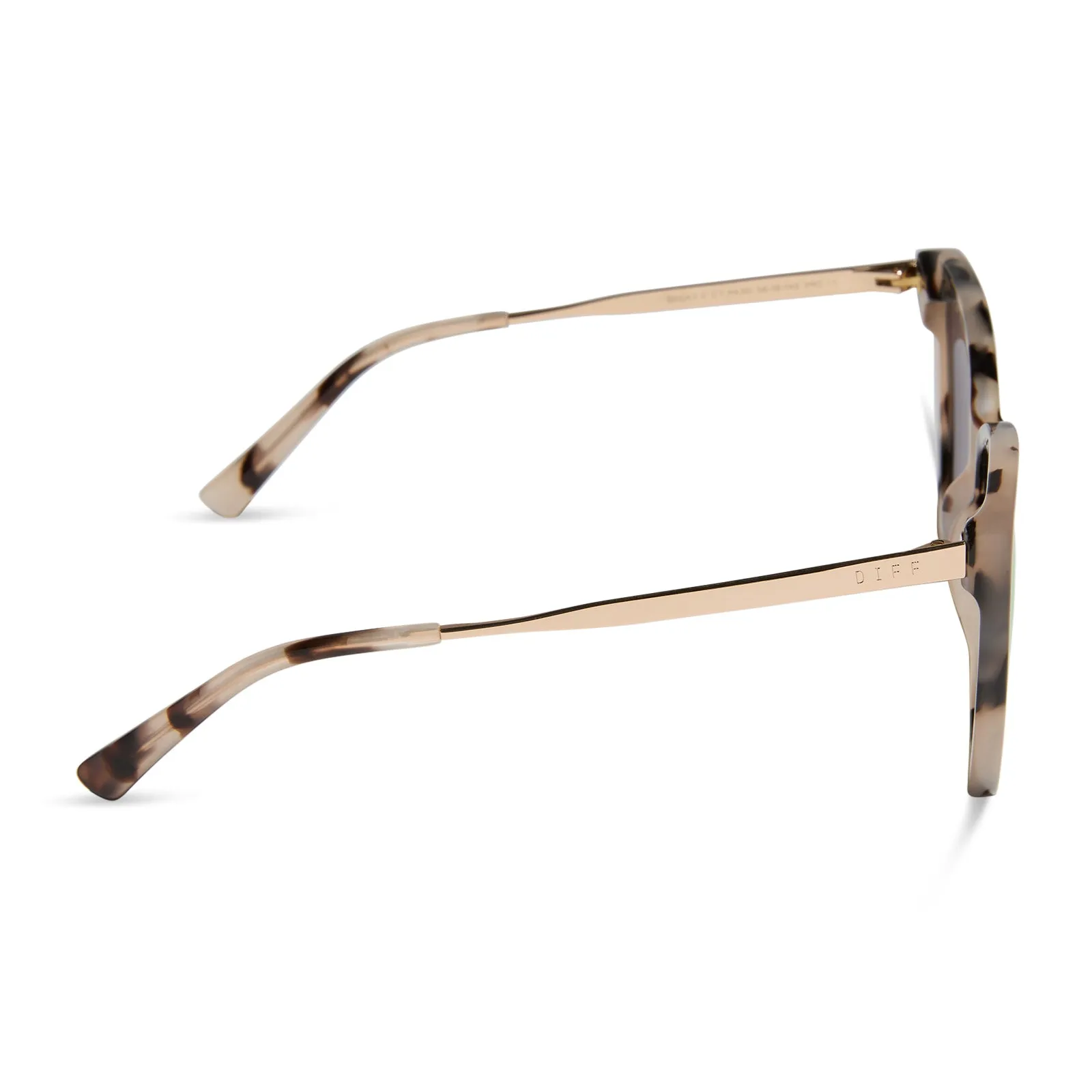 BECKY II - CREAM TORTOISE + PINK MIRROR SUNGLASSES sold by Diff Eyewear product image thumbnail 3