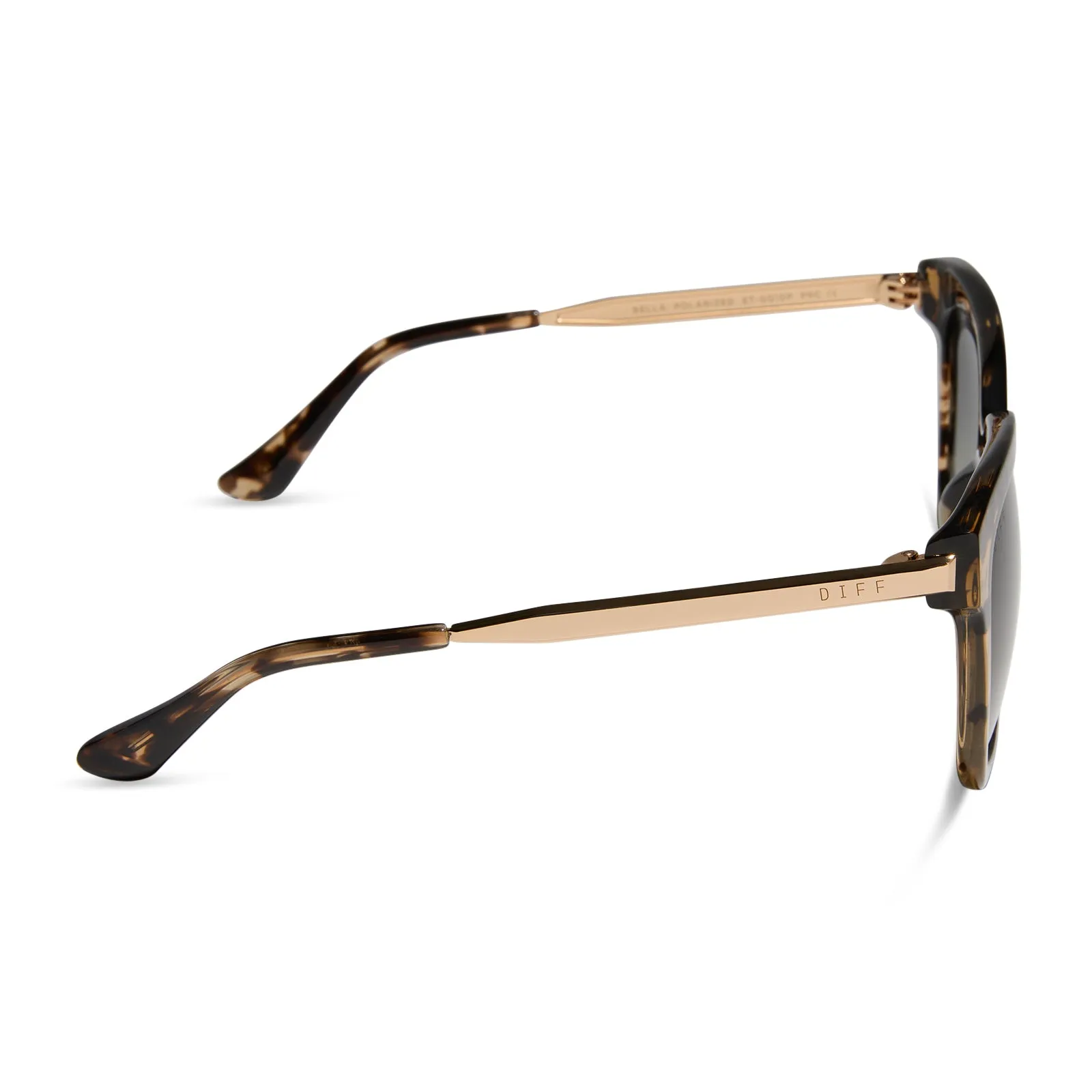BELLA - ESPRESSO TORTOISE + GREY GRADIENT + POLARIZED SUNGLASSES sold by Diff Eyewear product image thumbnail 3