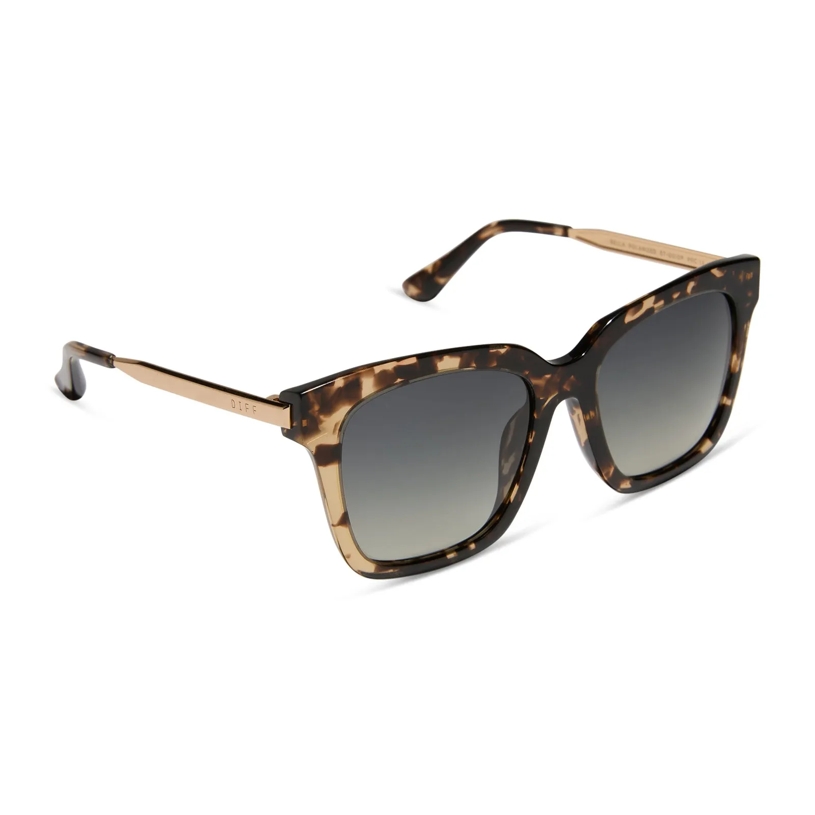 BELLA - ESPRESSO TORTOISE + GREY GRADIENT + POLARIZED SUNGLASSES sold by Diff Eyewear product image thumbnail 2