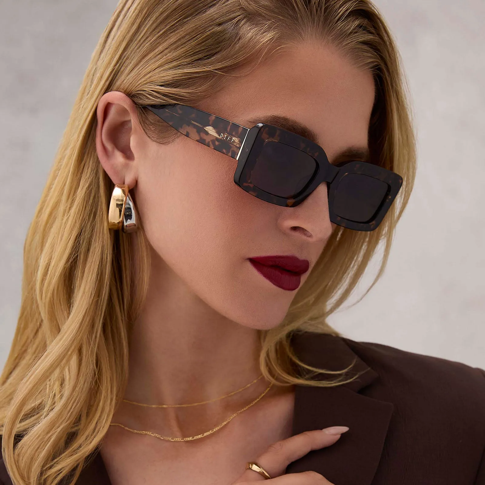 INDY - ESPRESSO TORTOISE + GREY SUNGLASSES sold by Diff Eyewear product image thumbnail 5