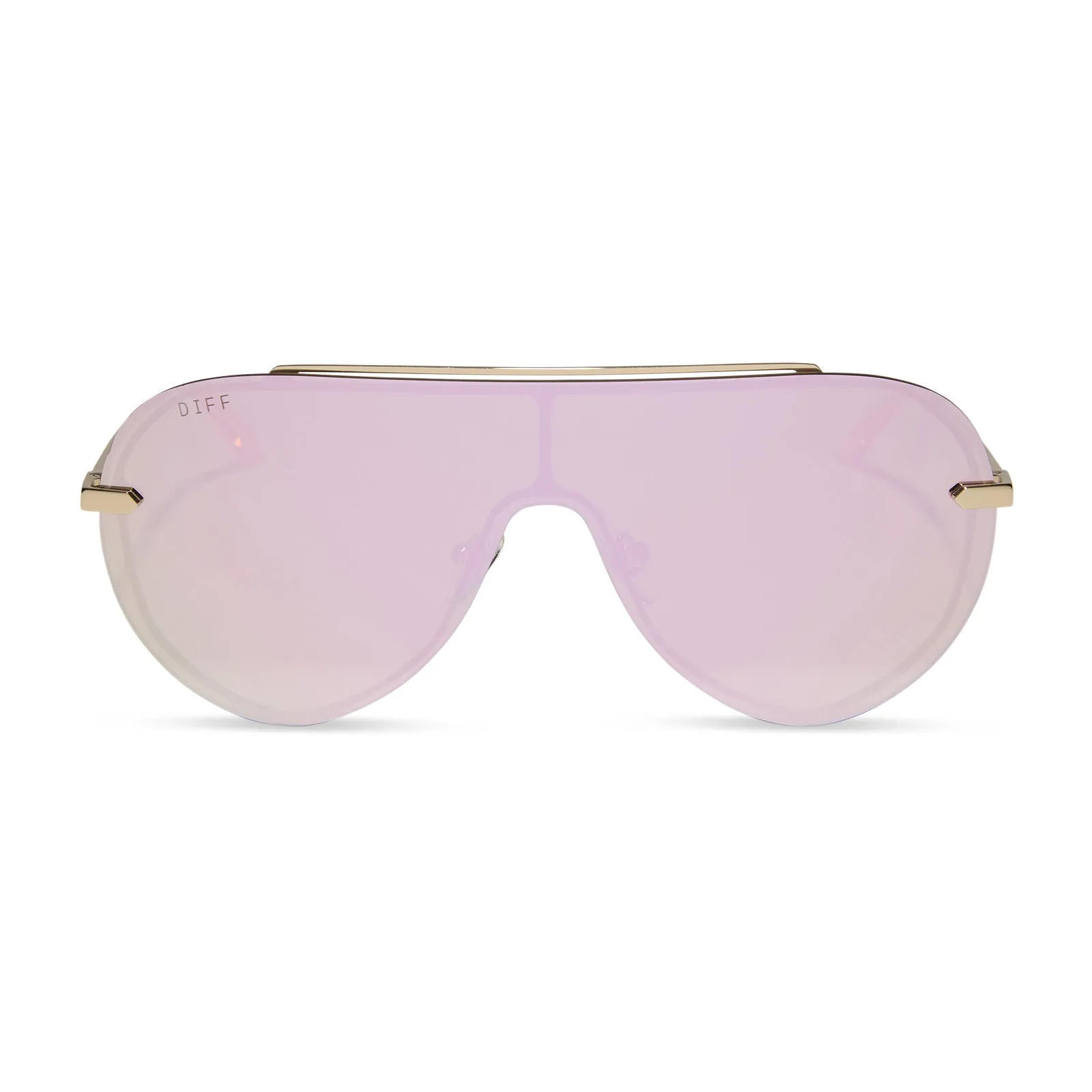 IMANI - GOLD + CHERRY BLOSSOM MIRROR SUNGLASSES sold by Diff Eyewear