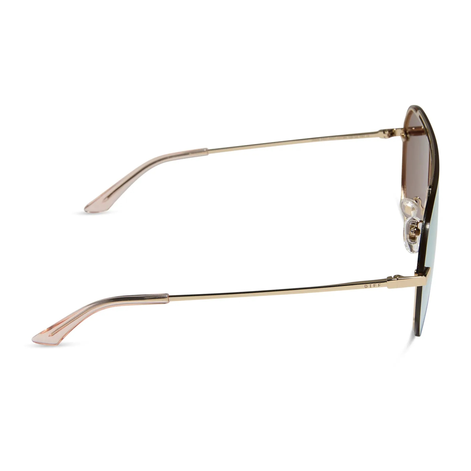 IMANI - GOLD + CHERRY BLOSSOM MIRROR SUNGLASSES sold by Diff Eyewear product image thumbnail 3