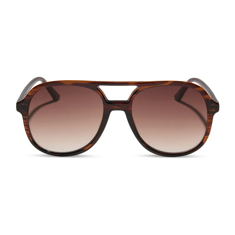 TEAGAN - MAHOGANY TORTOISE + BROWN GRADIENT SUNGLASSES sold by Diff Eyewear