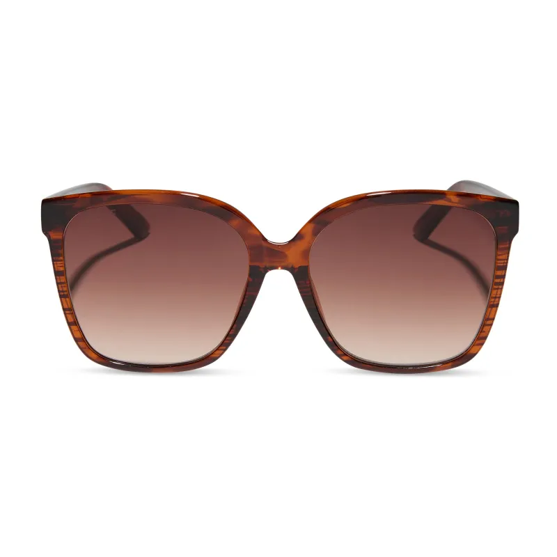 HAZEL - MAHOGANY TORTOISE + BROWN GRADIENT SUNGLASSES sold by Diff Eyewear