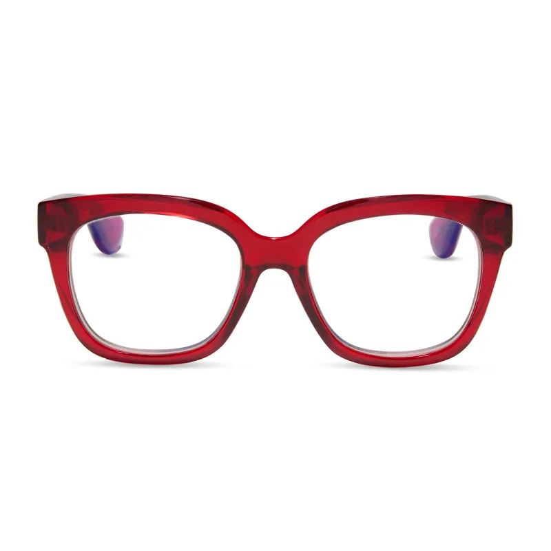 AVA - RED CHERRY + BLUE LIGHT READERS sold by Diff Eyewear