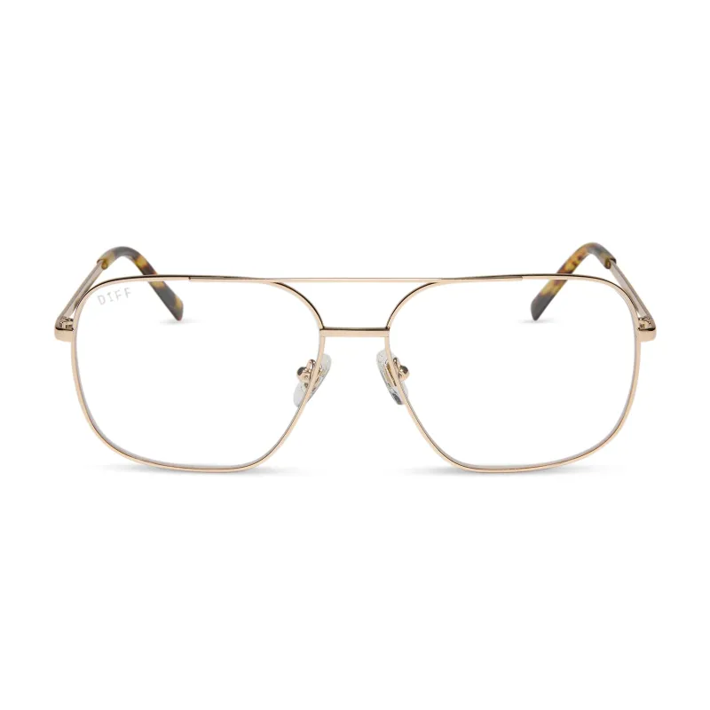 JONAS - GOLD + BLUE LIGHT TECHNOLOGY GLASSES sold by Diff Eyewear