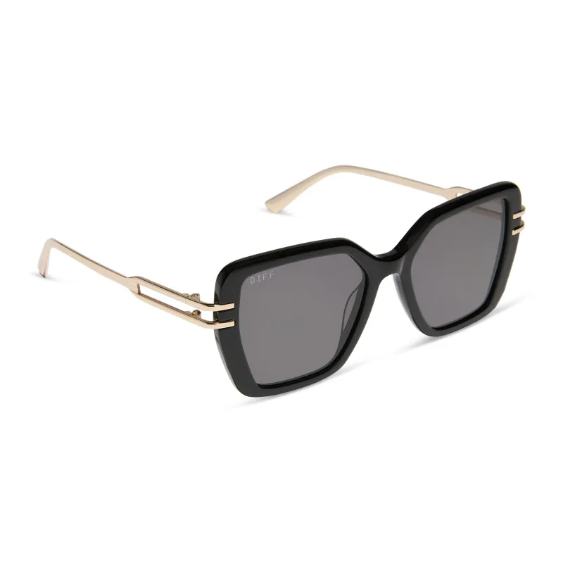 DASHA - BLACK + GREY SUNGLASSES sold by Diff Eyewear