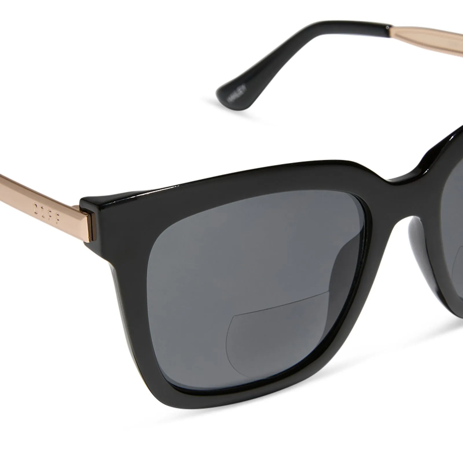 HAILEY - BLACK + GREY SUNGLASS BIFOCAL READERS sold by Diff Eyewear product image thumbnail 4