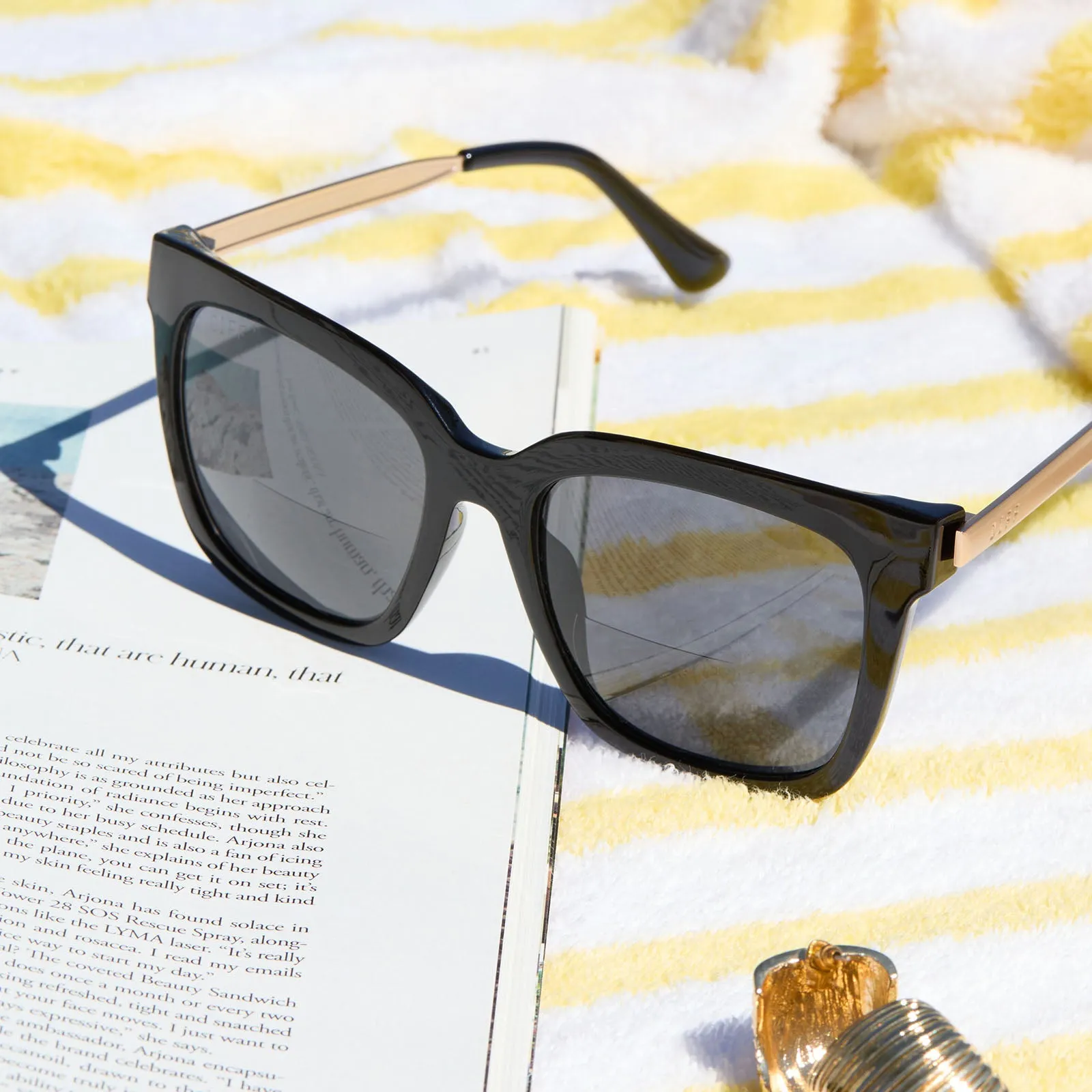 HAILEY - BLACK + GREY SUNGLASS BIFOCAL READERS sold by Diff Eyewear product image thumbnail 5