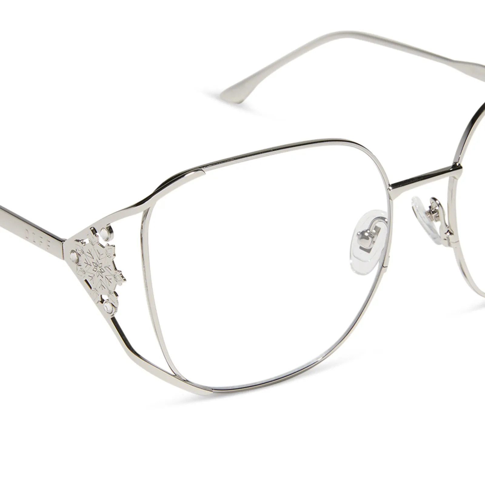 ELSA - COOL SILVER GLOSS METAL + PRESCRIPTION GLASSES sold by Diff Eyewear product image thumbnail 4