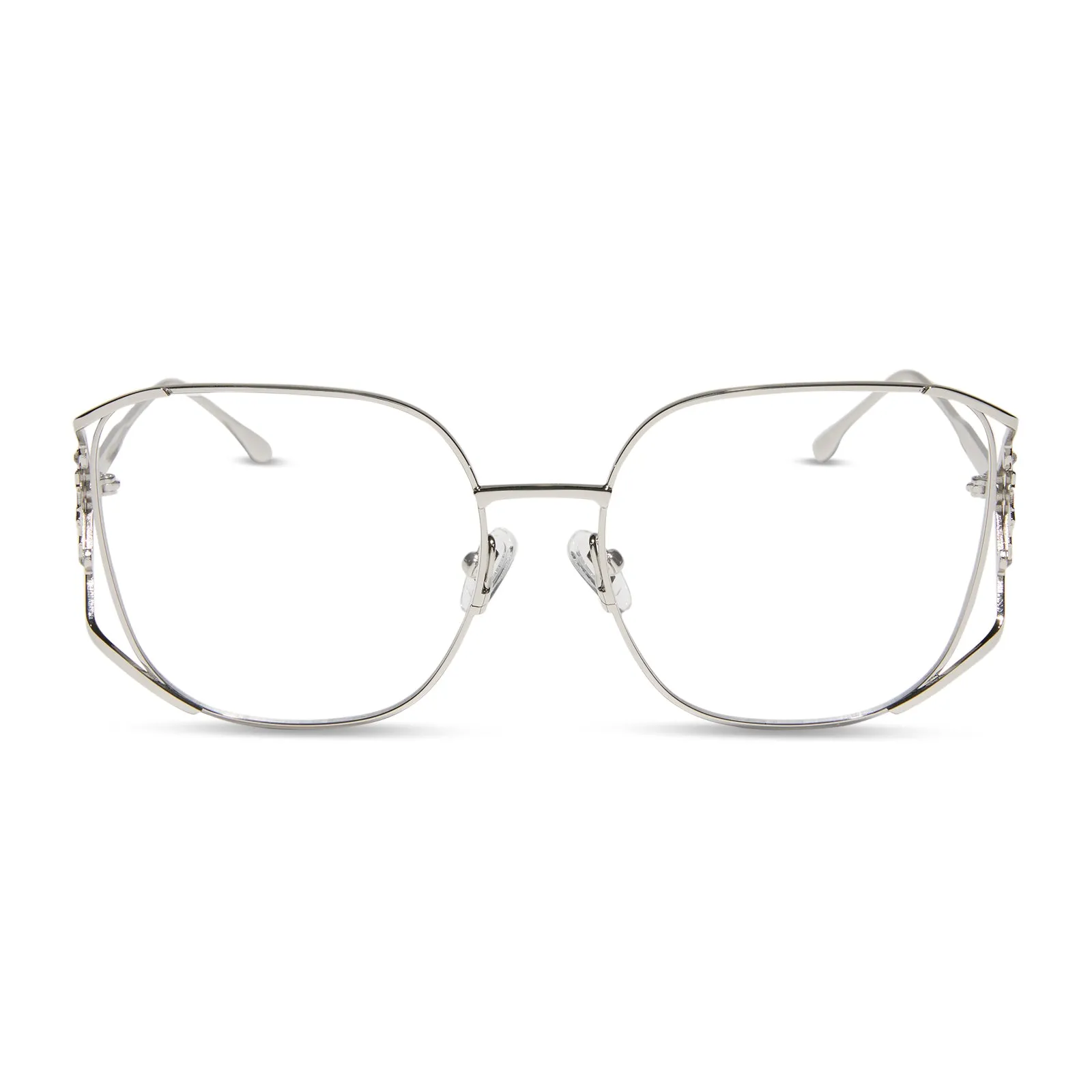 ELSA - COOL SILVER GLOSS METAL + PRESCRIPTION GLASSES sold by Diff Eyewear