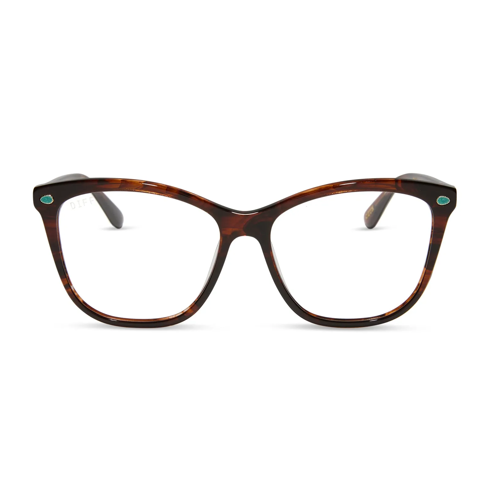 BETH III - WARM SEQUOIA TORTOISE + GLASSES sold by Diff Eyewear