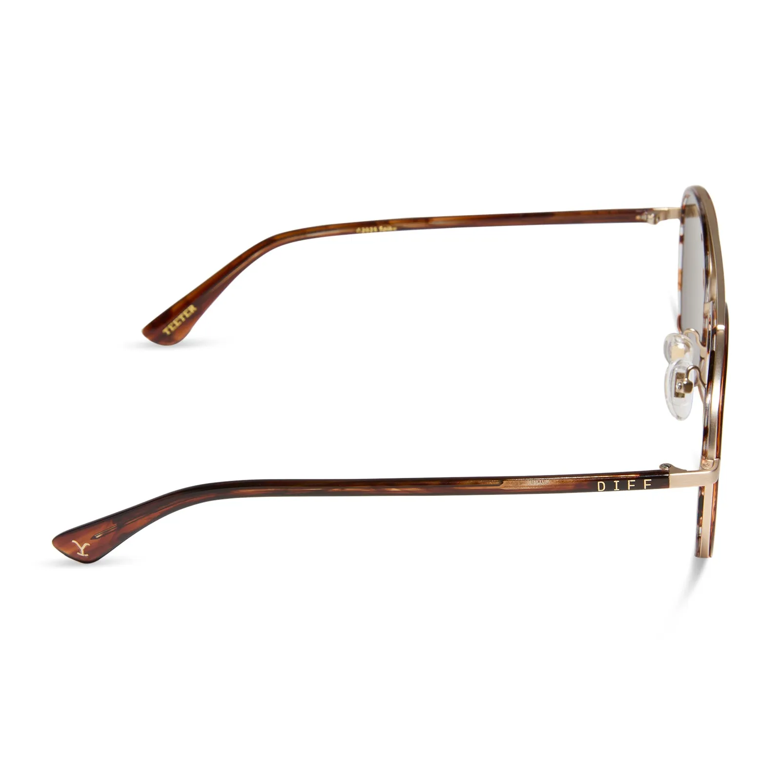 YELLOWSTONE - WARM SEQUOIA TORTOISE + BROWN + POLARIZED SUNGLASSES sold by Diff Eyewear product image thumbnail 3