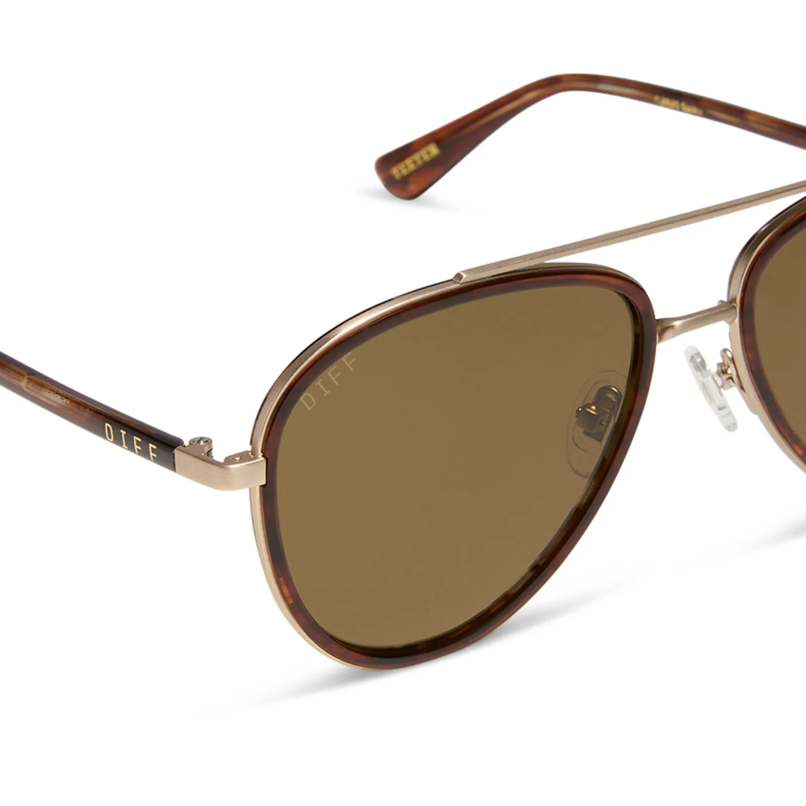 YELLOWSTONE - WARM SEQUOIA TORTOISE + BROWN + POLARIZED SUNGLASSES sold by Diff Eyewear product image thumbnail 4