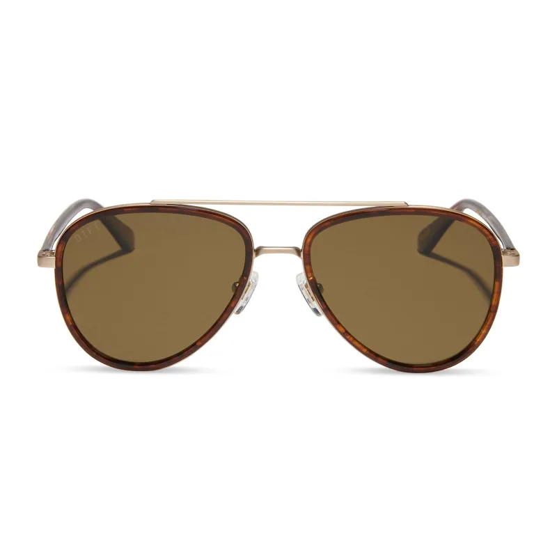 YELLOWSTONE - WARM SEQUOIA TORTOISE + BROWN + POLARIZED SUNGLASSES sold by Diff Eyewear
