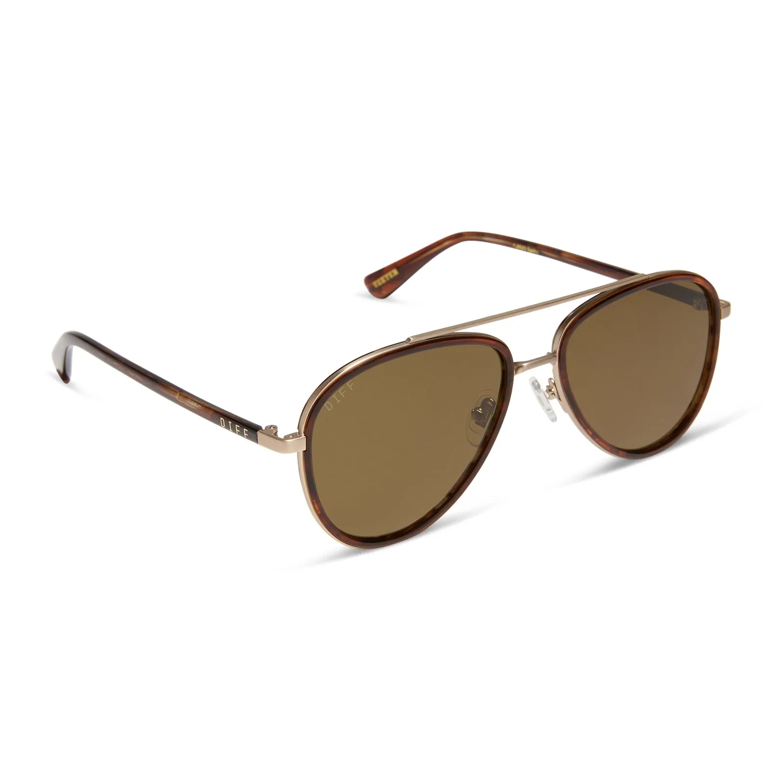 YELLOWSTONE - WARM SEQUOIA TORTOISE + BROWN + POLARIZED SUNGLASSES sold by Diff Eyewear product image thumbnail 2