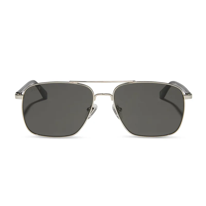 RIP WHEELER - BIG SKY SILVER + GREY + POLARIZED SUNGLASSES sold by Diff Eyewear