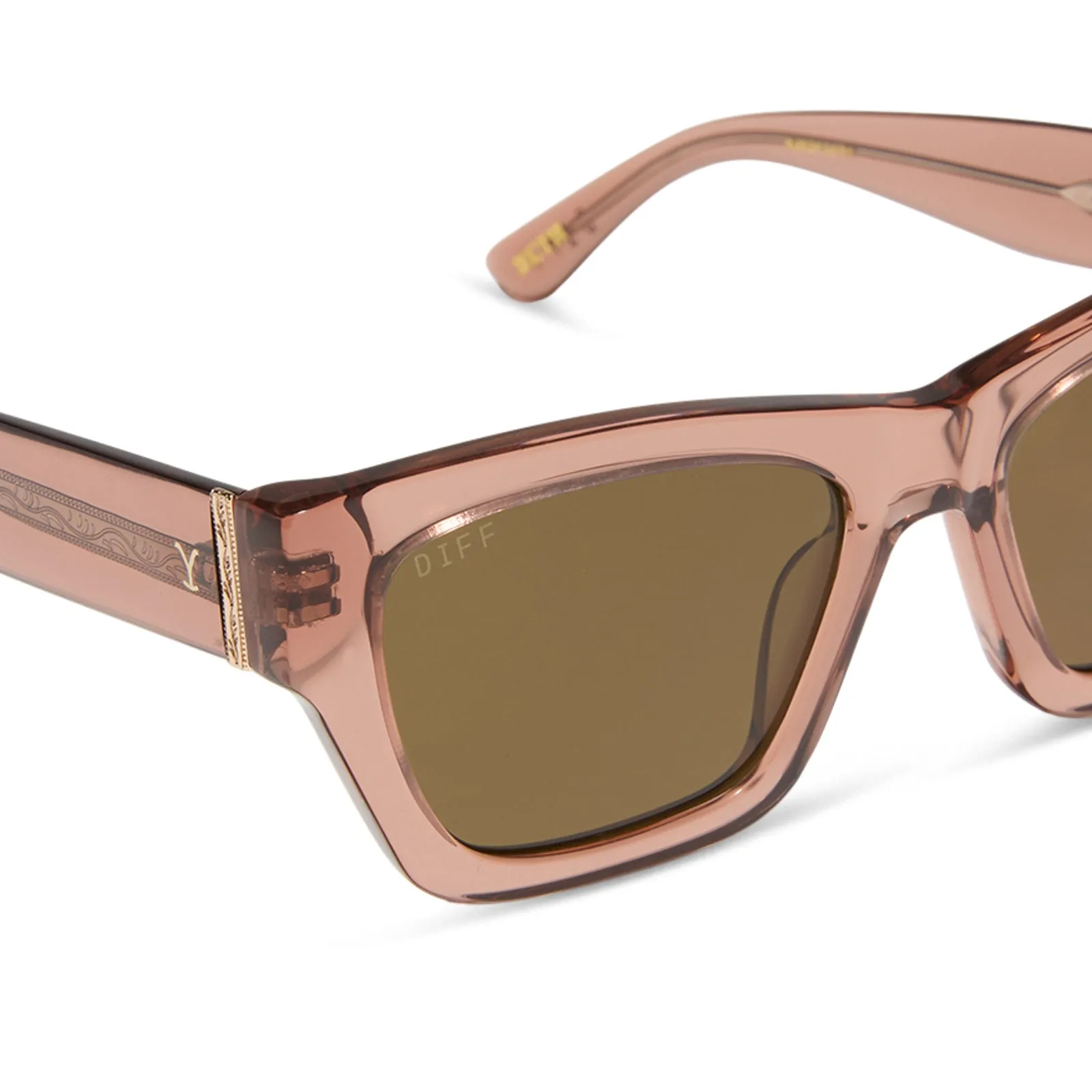 BETH II - WARM SIERRA + BROWN + POLARIZED SUNGLASSES sold by Diff Eyewear product image thumbnail 4