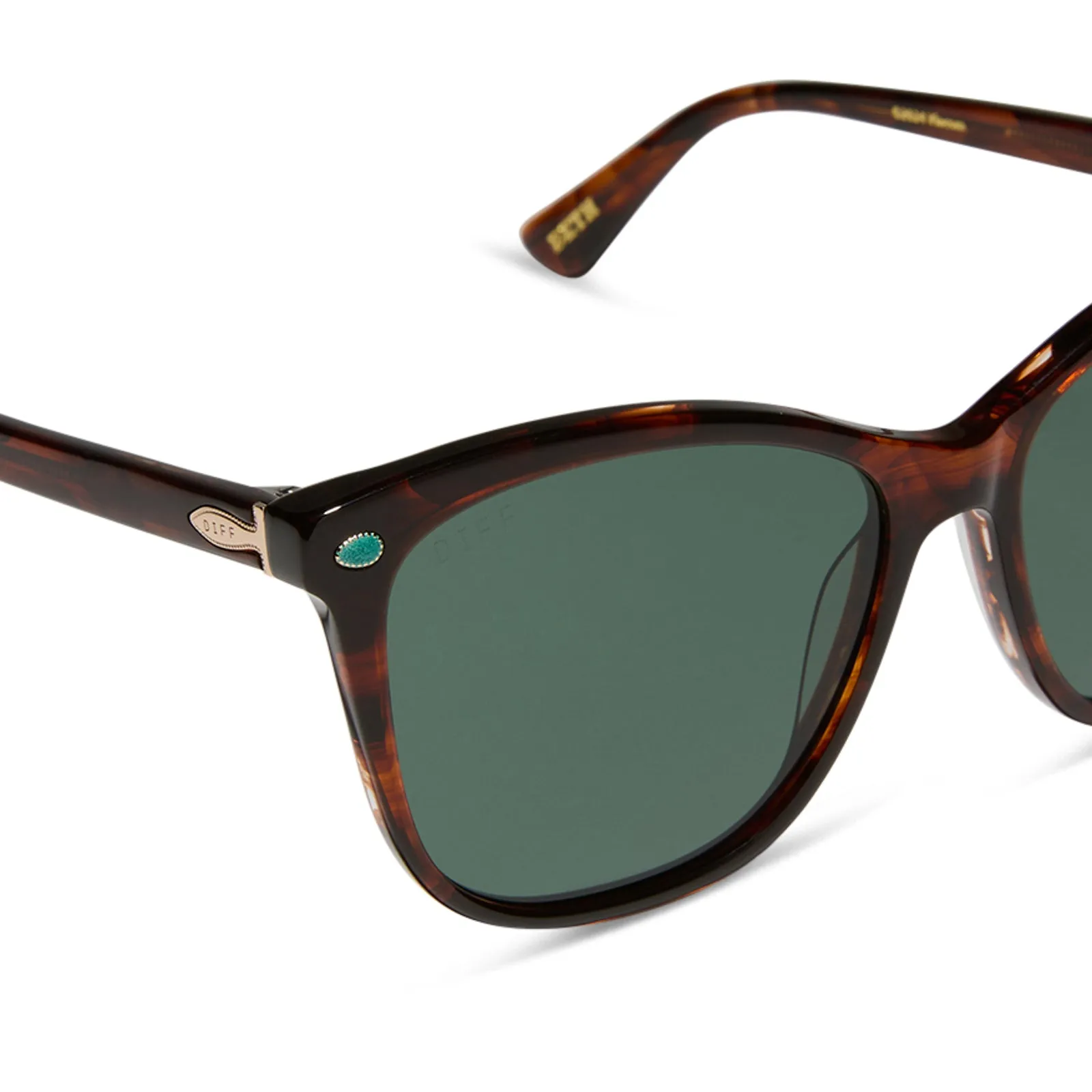 BETH III - WARM SEQUOIA TORTOISE + G15 + POLARIZED SUNGLASSES sold by Diff Eyewear product image thumbnail 4