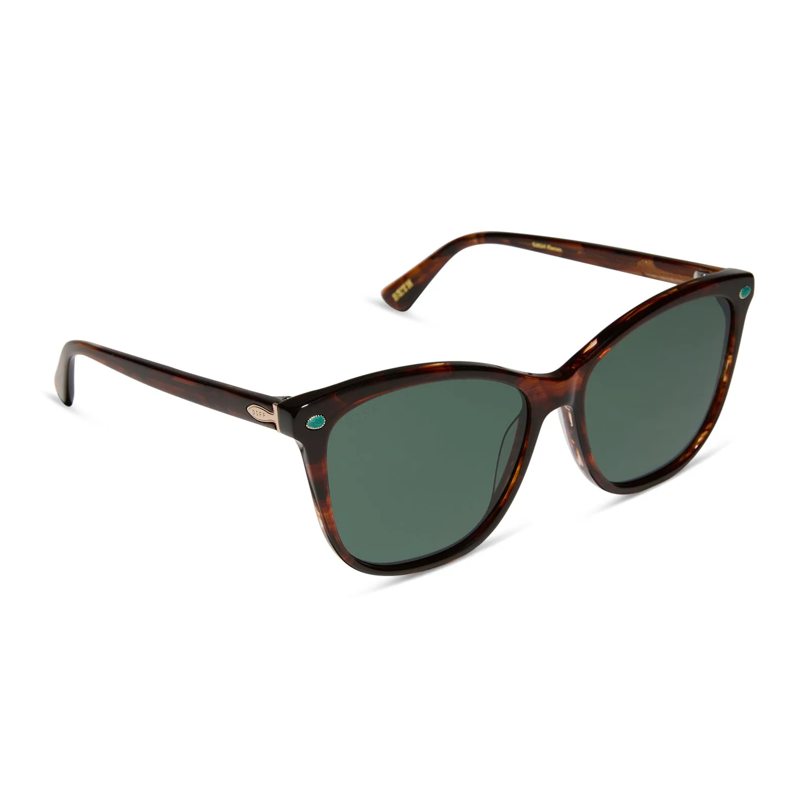 BETH III - WARM SEQUOIA TORTOISE + G15 + POLARIZED SUNGLASSES sold by Diff Eyewear product image thumbnail 2