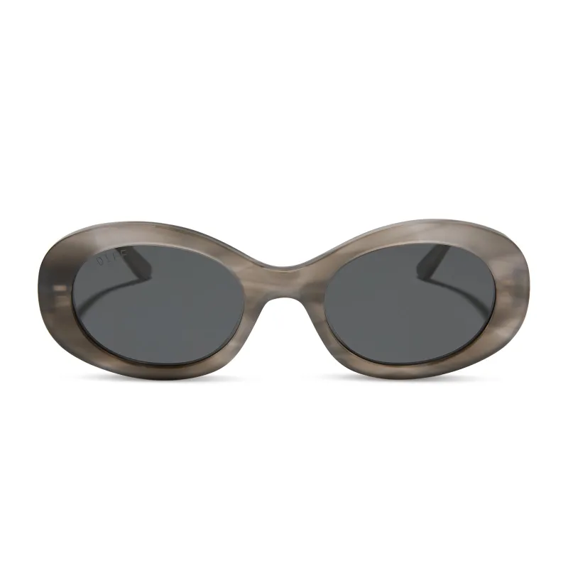 LAINEY - SMOKE MARBLE + GREY + POLARIZED SUNGLASSES sold by Diff Eyewear