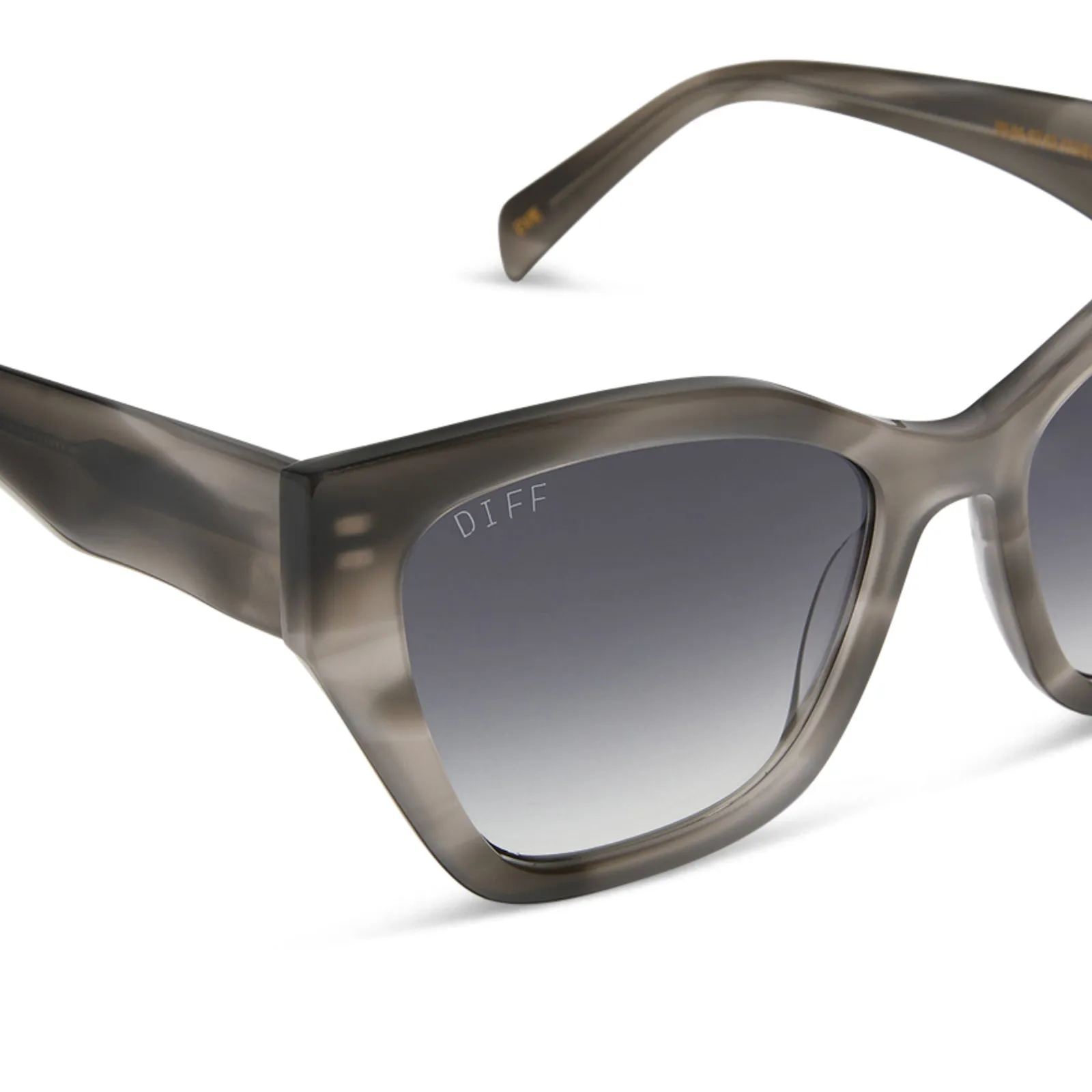 EVIE - SMOKE MARBLE + GREY GRADIENT SUNGLASSES sold by Diff Eyewear product image thumbnail 4
