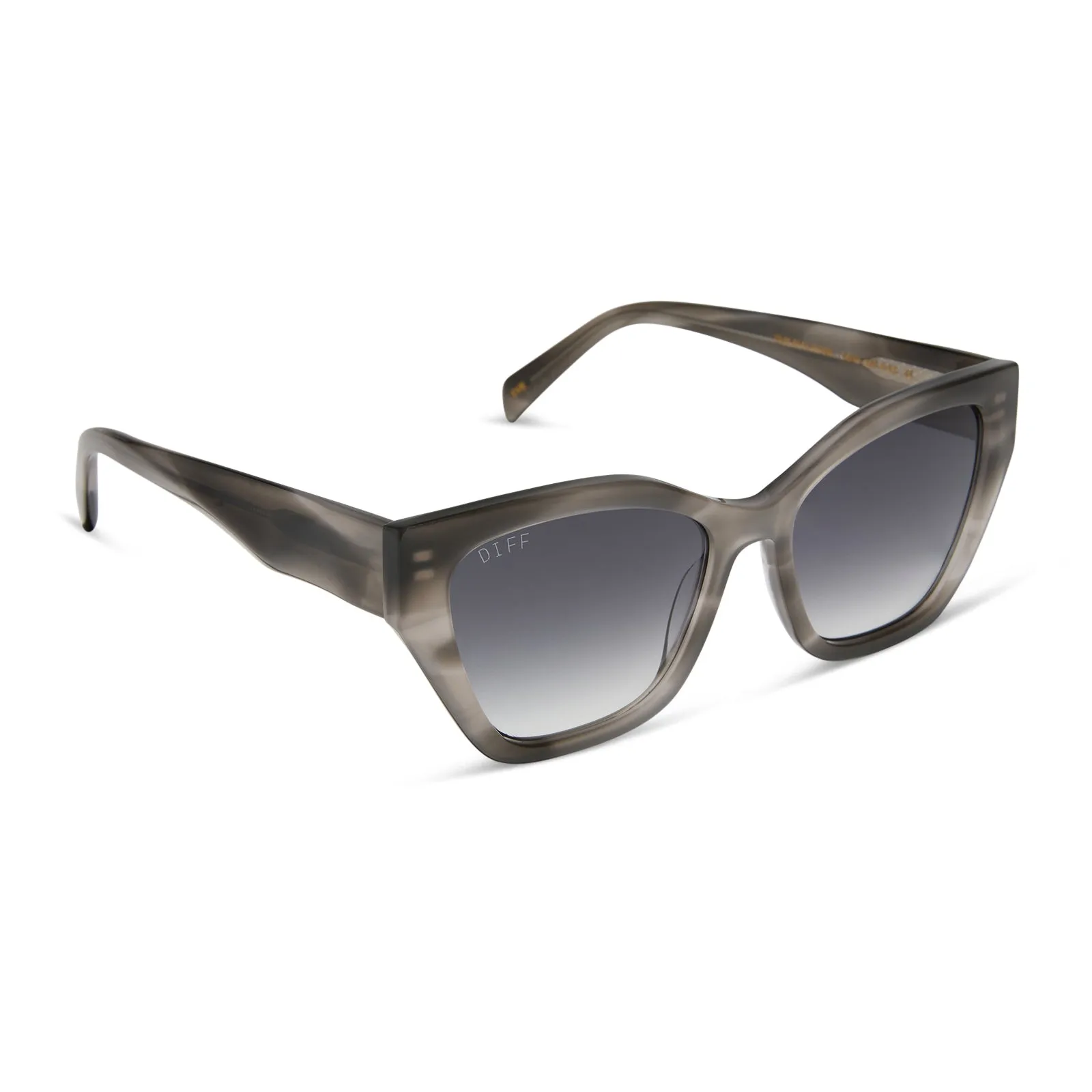 EVIE - SMOKE MARBLE + GREY GRADIENT SUNGLASSES sold by Diff Eyewear product image thumbnail 2