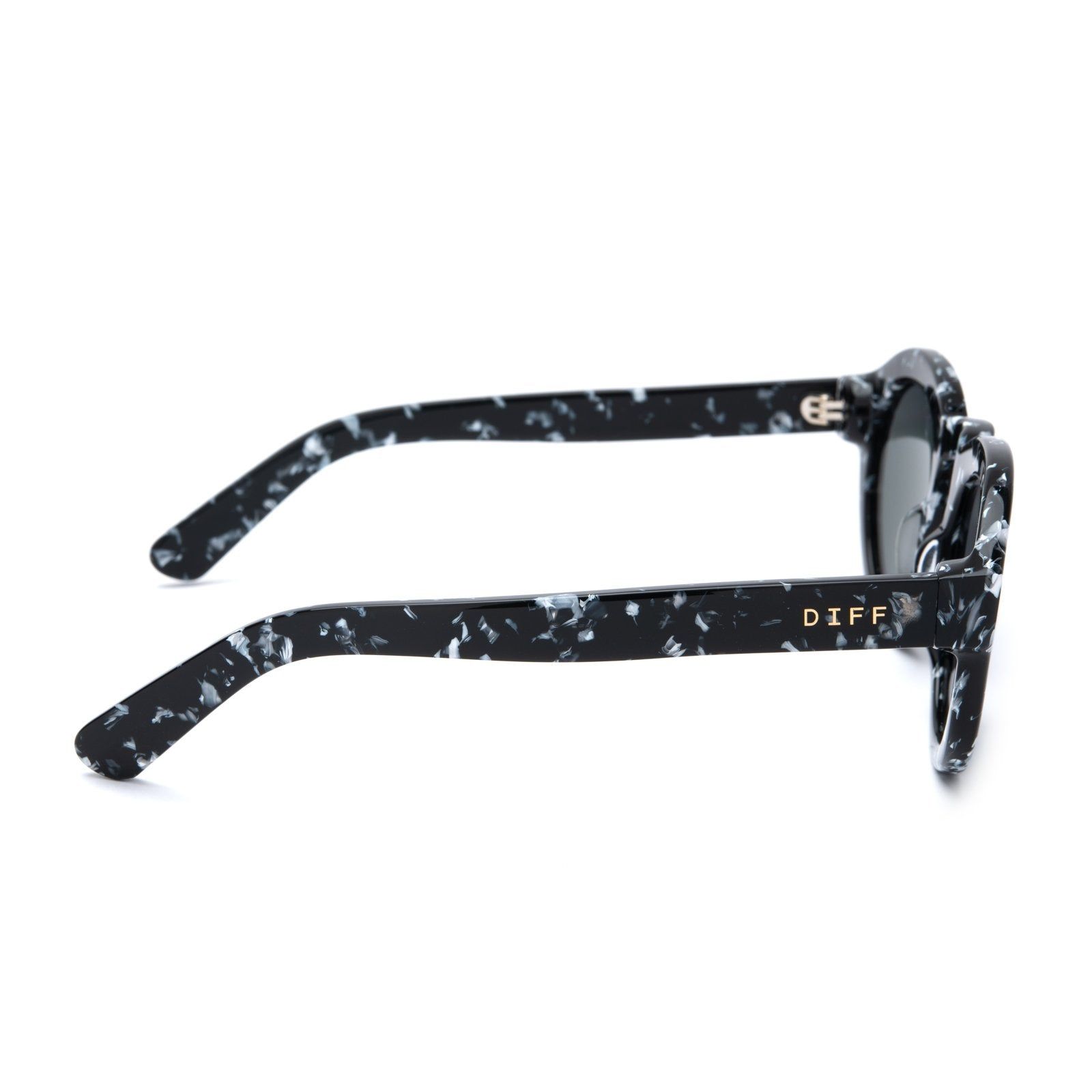 DIME - BLACK WHITE + BLUE MIRROR + POLARIZED SUNGLASSES sold by Diff Eyewear product image thumbnail 3