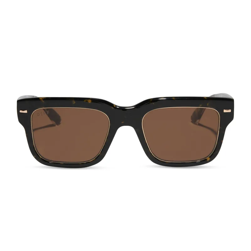 ALFIE - TRUFFLE TORTOISE + DEEP BROWN SUNGLASSES sold by Diff Eyewear