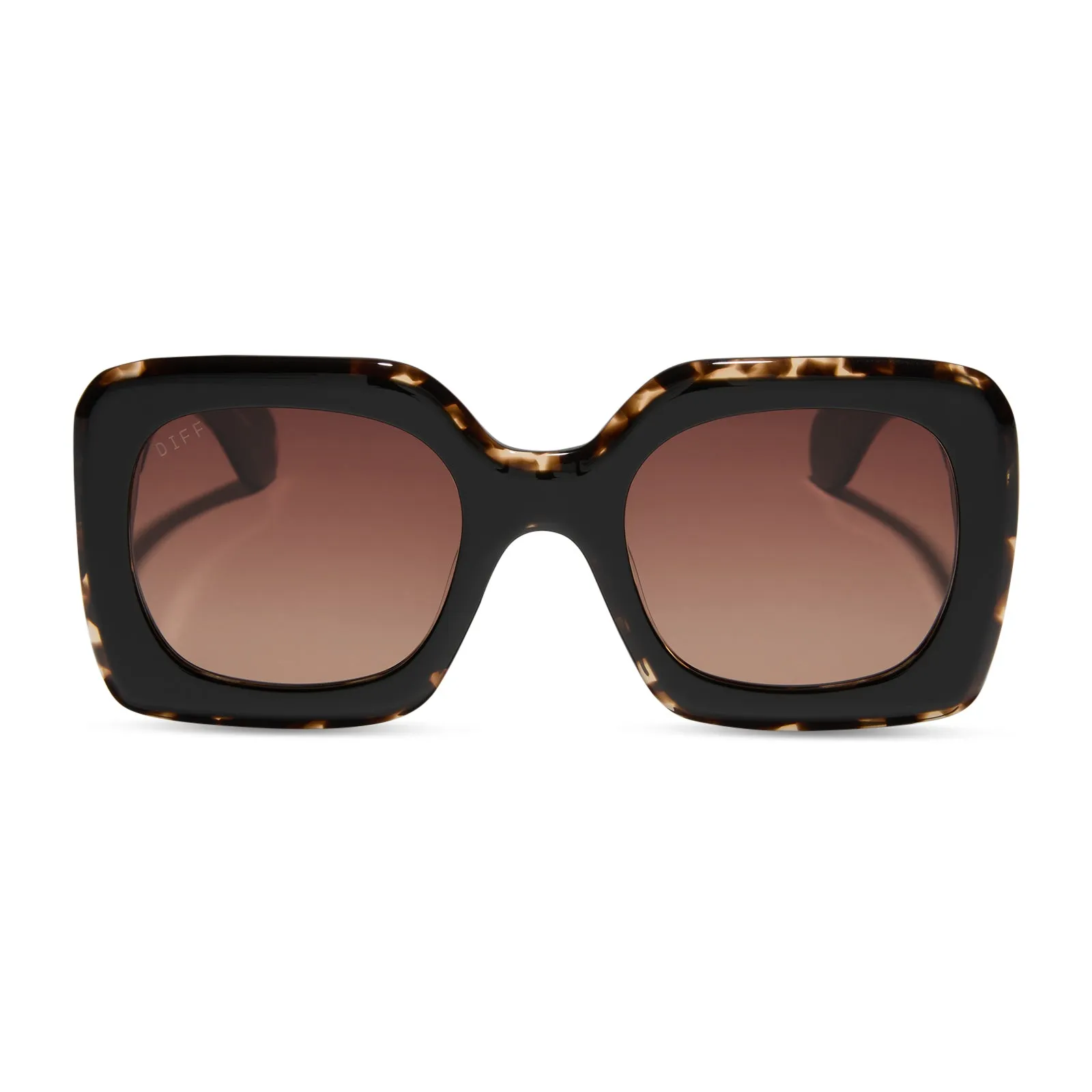 SAVOIR SQUARE - DARK TORTOISE + BROWN GRADIENT SUNGLASSES sold by Diff Eyewear