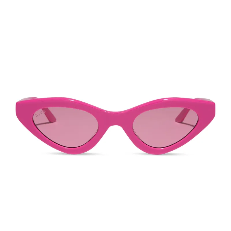 EMILY CAT EYE - PARISIAN PINK + MACARON PINK SUNGLASSES sold by Diff Eyewear