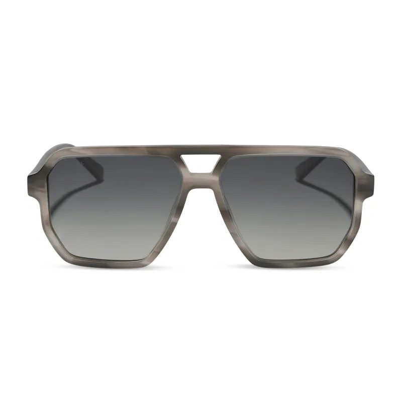 CAMERON - SMOKE MARBLE + GREY GRADIENT + POLARIZED SUNGLASSES sold by Diff Eyewear