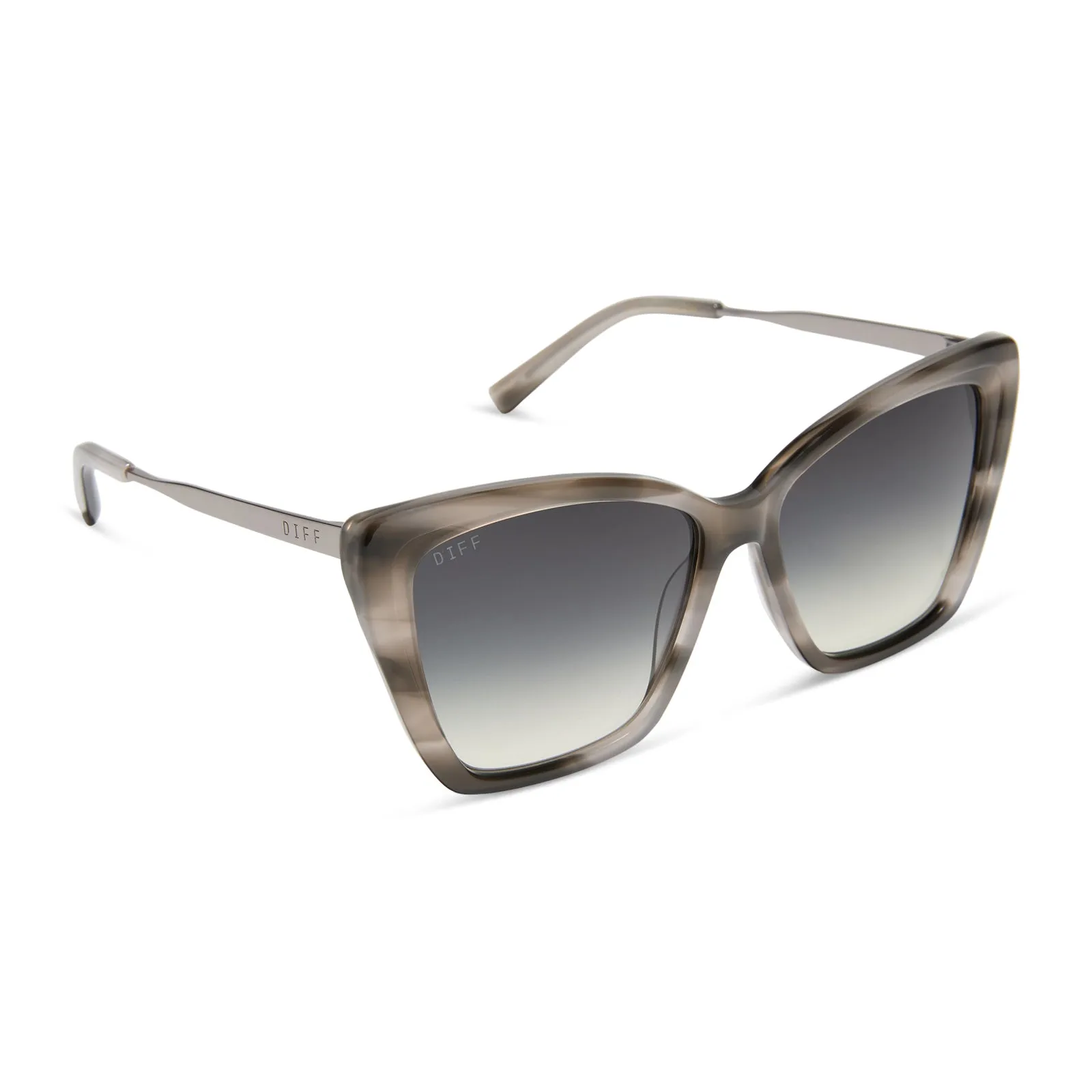 BECKY II - SMOKE MARBLE + GREY GRADIENT SUNGLASSES sold by Diff Eyewear product image thumbnail 2