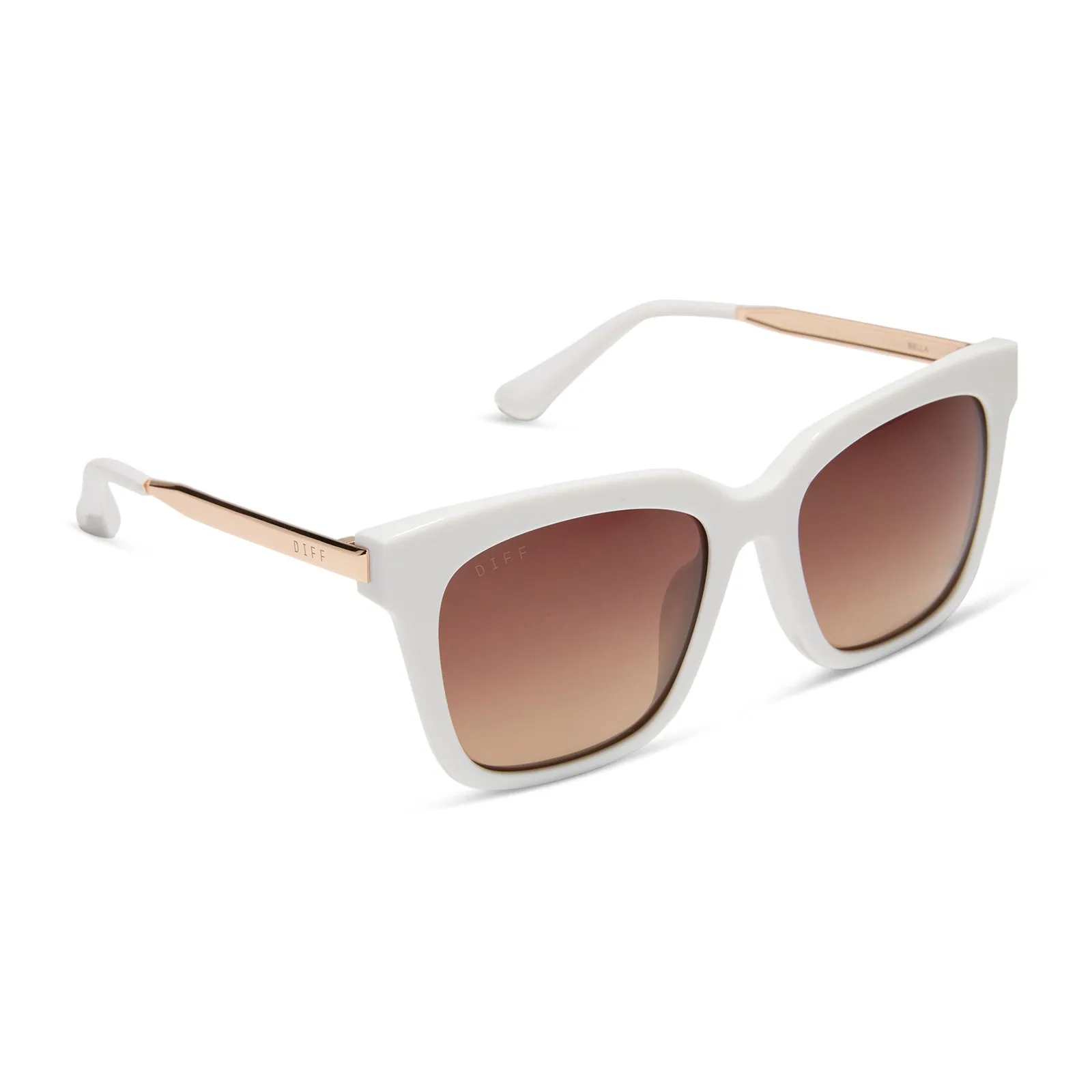 BELLA - SNOWBOUND + BROWN GRADIENT SUNGLASSES sold by Diff Eyewear product image thumbnail 2