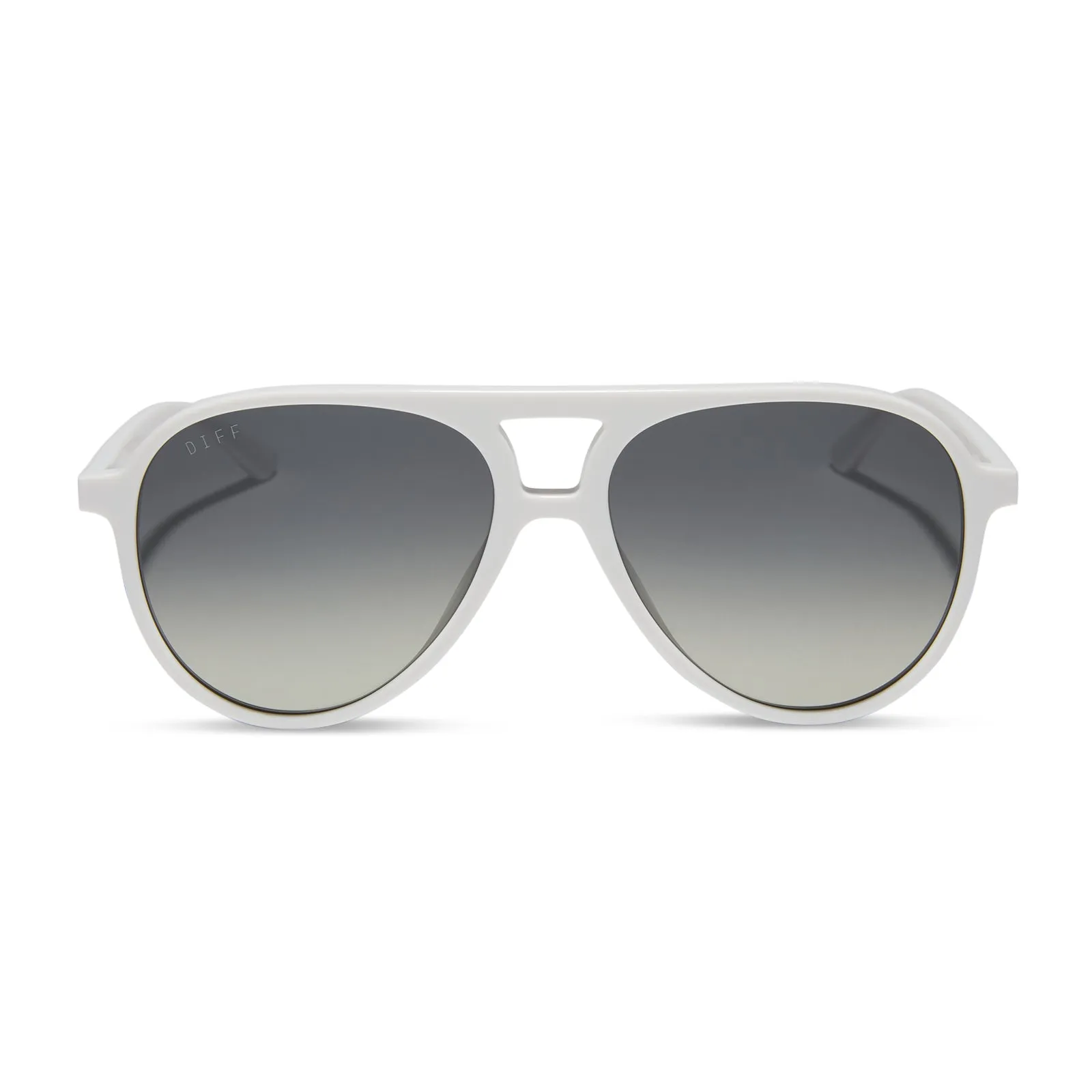 TOSCA II - SNOWBOUND + GREY GRADIENT + SILVER FLASH SUNGLASSES sold by Diff Eyewear