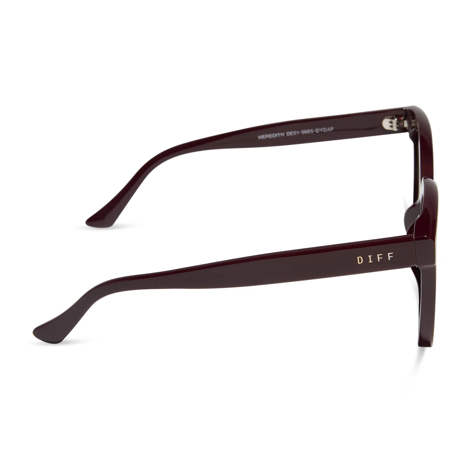 MEREDITH - DARK CHERRY LACQUER + DARK CHERRY + POLARIZED SUNGLASSES sold by Diff Eyewear product image thumbnail 3