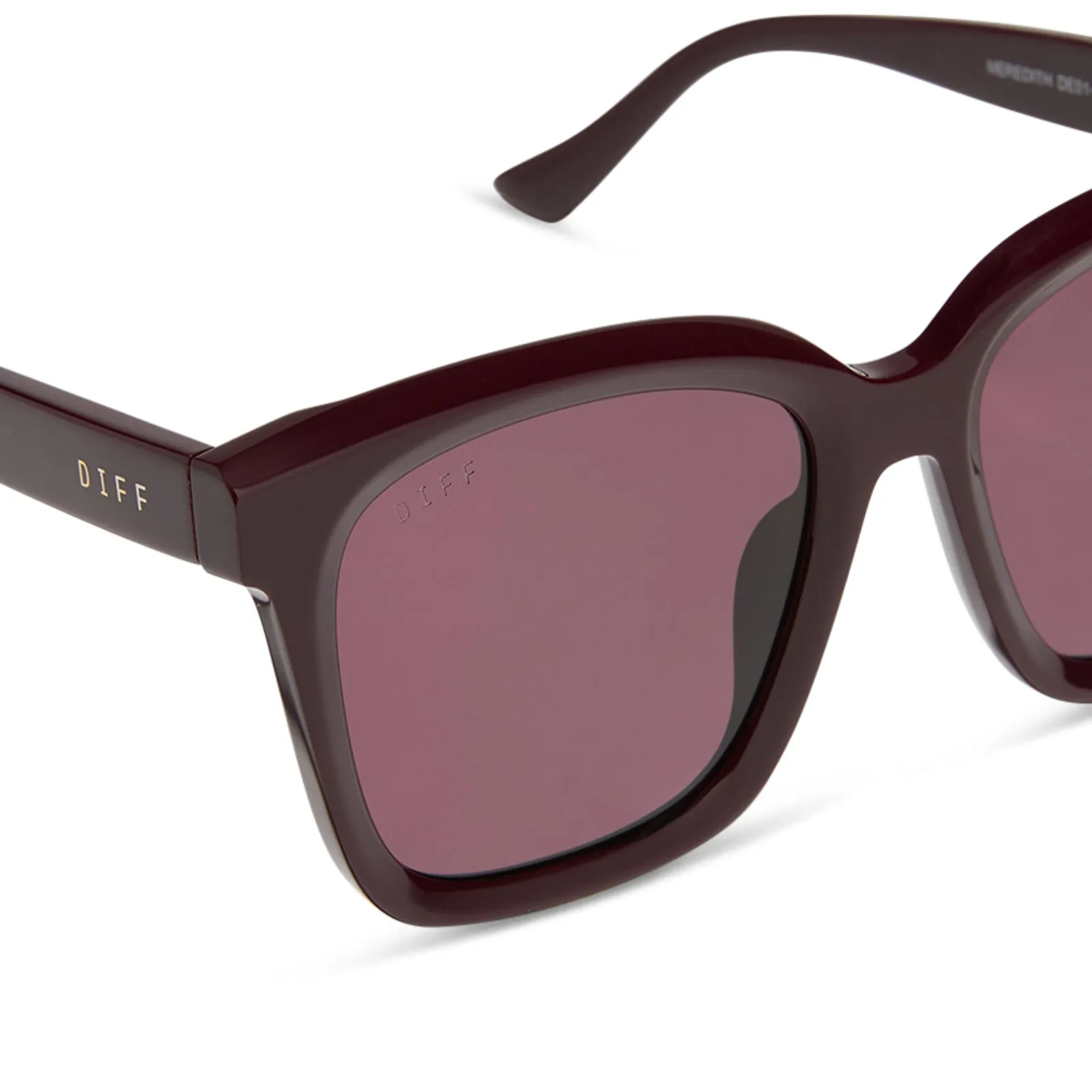 MEREDITH - DARK CHERRY LACQUER + DARK CHERRY + POLARIZED SUNGLASSES sold by Diff Eyewear product image thumbnail 4