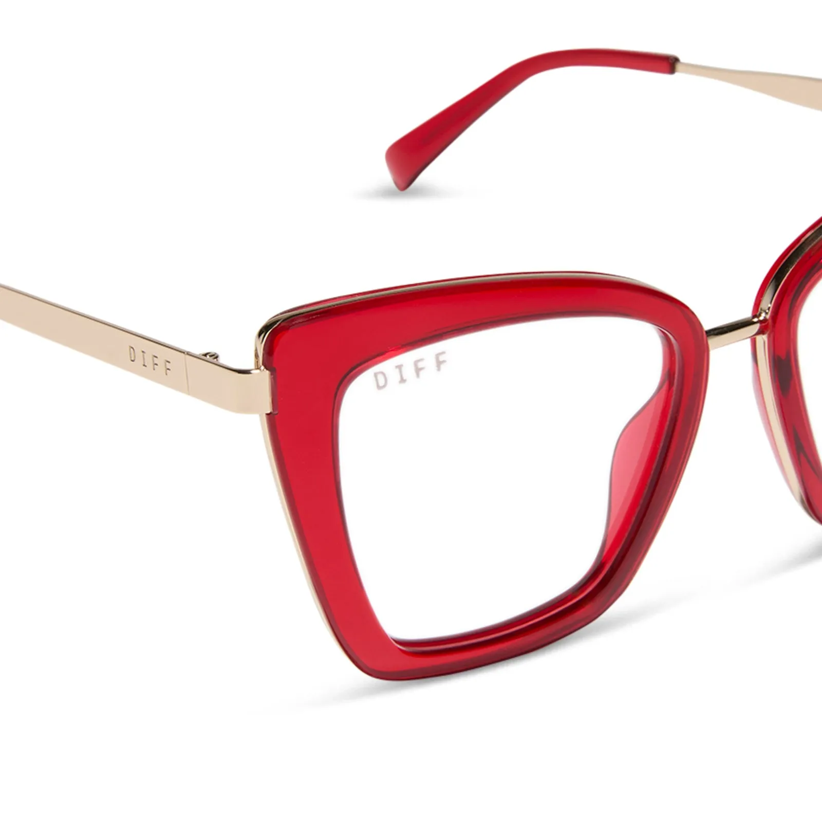 BECKY IV - RED CHERRY + GLASSES sold by Diff Eyewear product image thumbnail 4